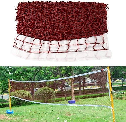 Miniatura 7 de 2023 Algodón+Nylon Mezcla Bádminton Tenis Voleibol Rojo Oscuro Red para Playa Jardín Interior Juegos al Aire Libre Deportes