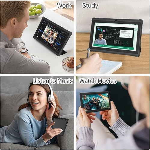 Miniatura 7 de NEWISION Tablet de 7 pulgadas con funda, tabletas Android 15 de cinco núcleos, 8GB RAM 32GB ROM expansión de 512GB, pantalla IPS HD de 1024 x 600,
