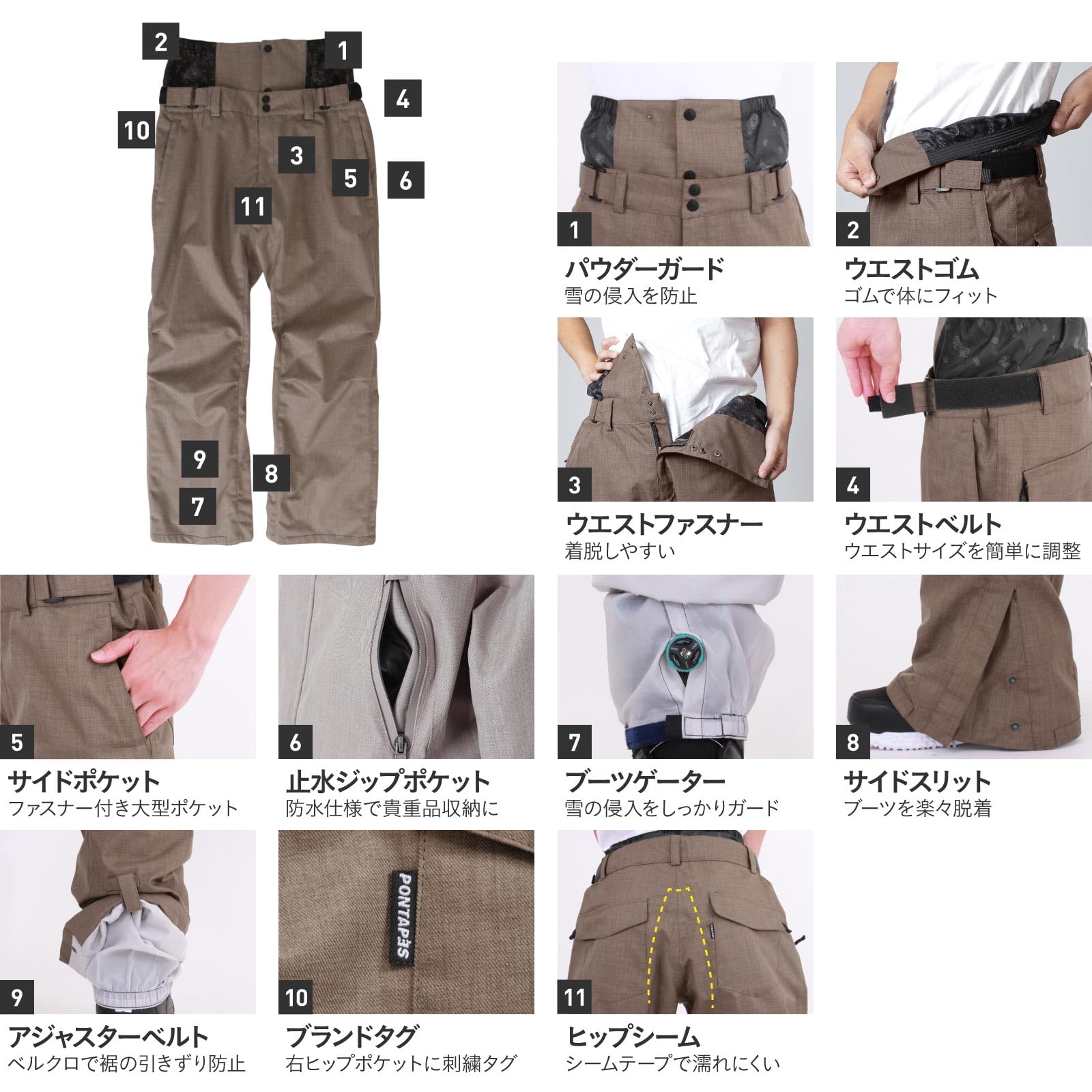 ポンタペス　バンダナ柄スノーボードジャケット　パンツ　グローブ　3点セット ポンタペス バンダナ柄スノーボードジャケット パンツ グローブ