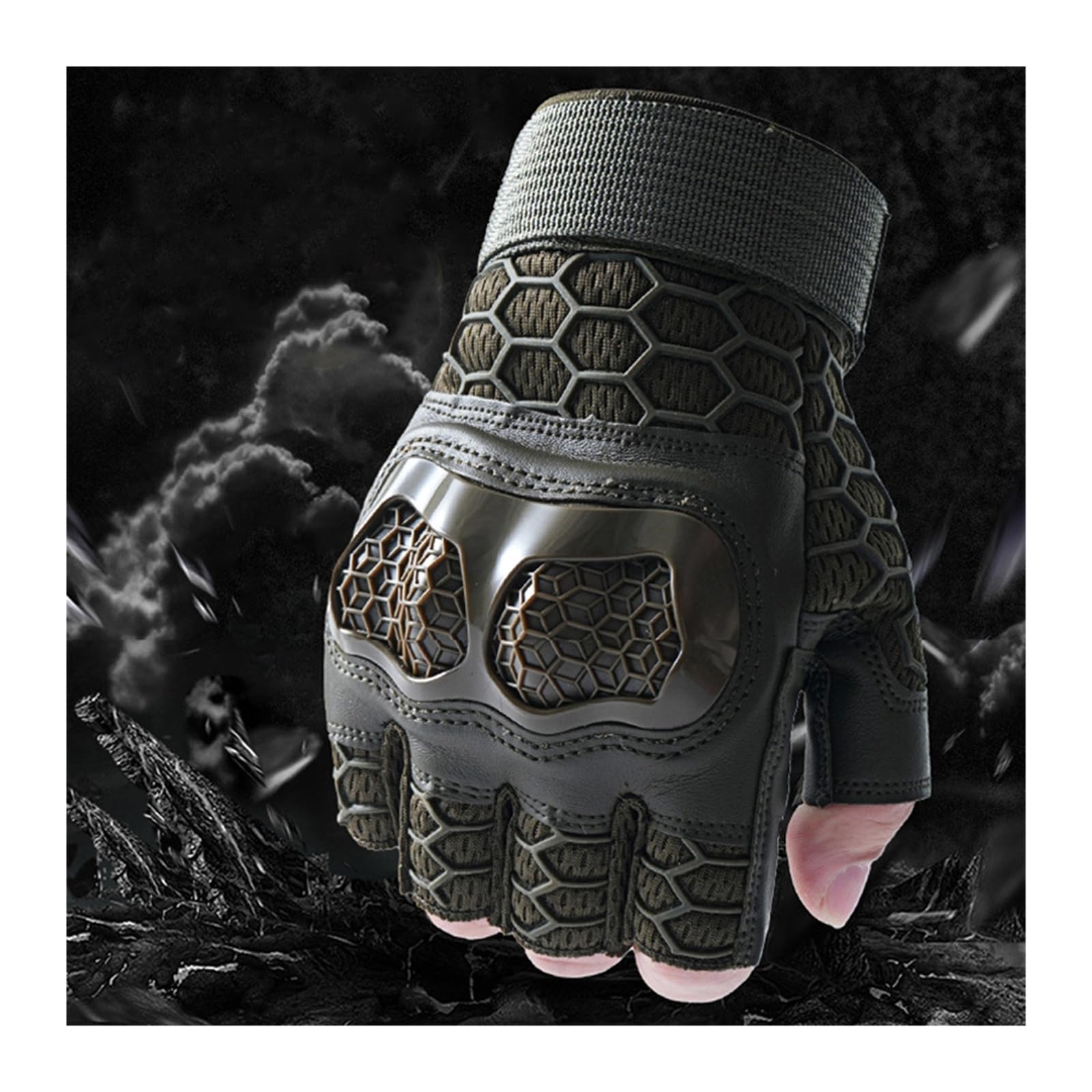 Guantes deportivos de medio dedo, antideslizantes, guantes de entrenamiento al aire libre para fitness, equitación y motocicleta