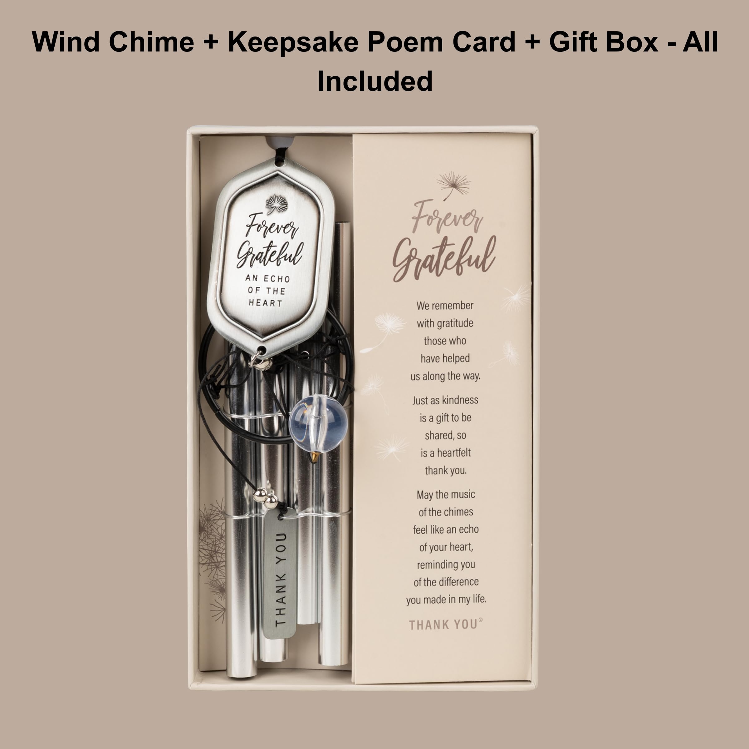 Amazon.com : Forever Grateful 22-Inch Engraved Wind Chime – Thank
