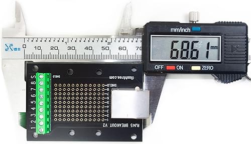 Miniatura 7 de whiteeeen 2 unids RJ45 Breakout Board 8P8C Jack Conector Ethernet con 3.81mm/0.15" Conector de bloques de terminales