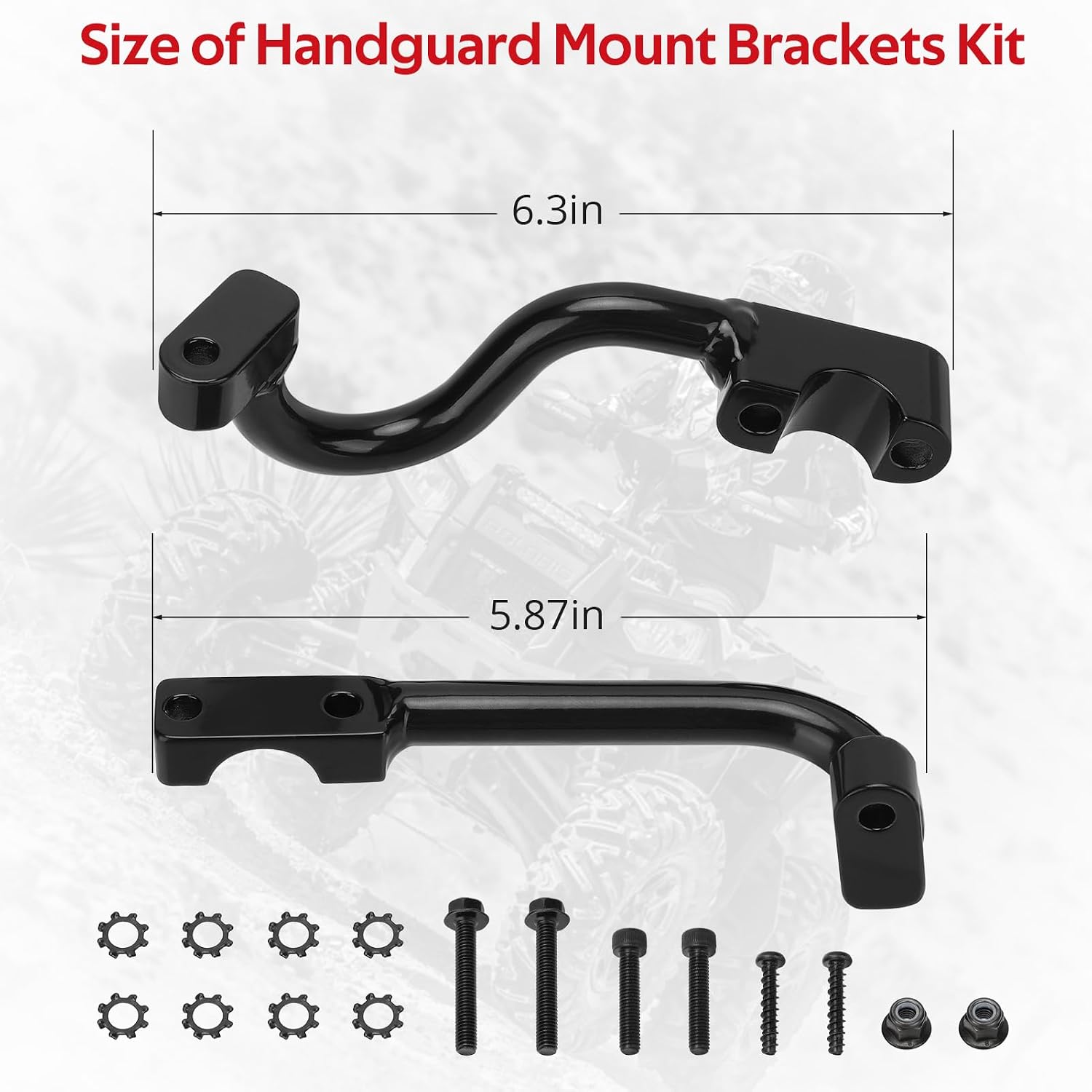 Handguard Mount Brackets Kit 2889341 2879380 Compatible with Polaris Sportsman 1000 850 800 570 550 500 450 400 300 Scrambler 850 1000 Switchback Assault 800 600 Pro RMK 800 600 Rush 800 600 Pro R