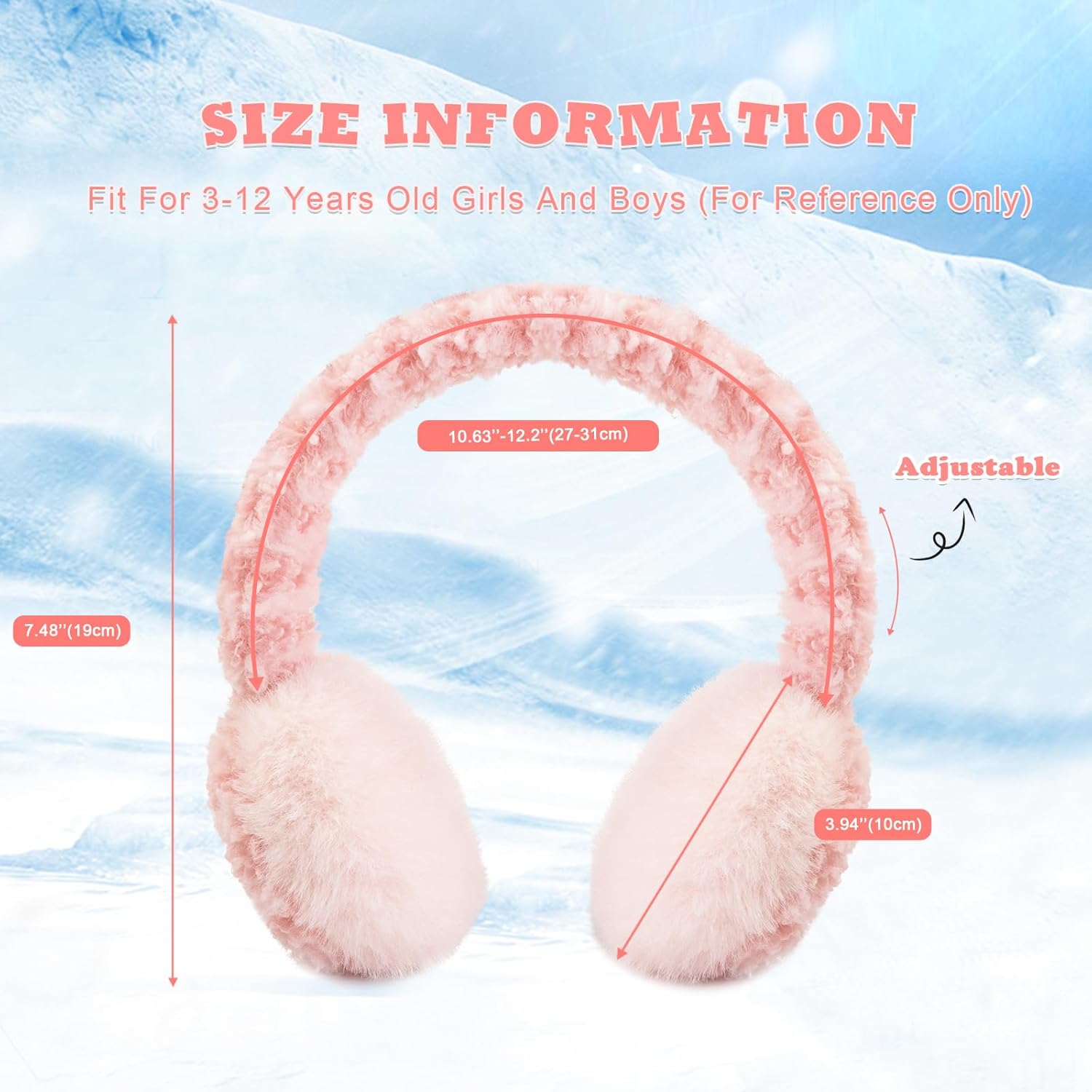 RAOEXI Winter Ear Muffs For Kids Warm Furry Knit Girls Earmuffs Boys Baby Plush Toddler Ear Warmers Outdoor Ear Covers - Image 5