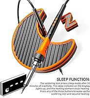 Vista 6 de Soldador LCD de 90 W 110 V, kit de soldador, herramienta de pistola de soldadura 10 en 1, 5 puntas de soldador, alambre de soldadura, pasta