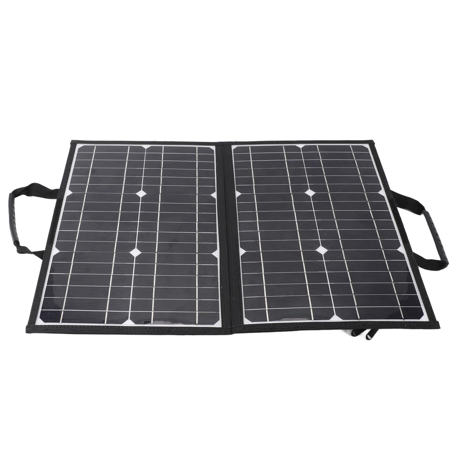 FLEXMAN 60W Portable Foldable Solar Panel, Monocrystalline Panel Solar Portatil Kit with DC 18V Output Dual USB a Port Type C Port for Camping Hiking Backpacking