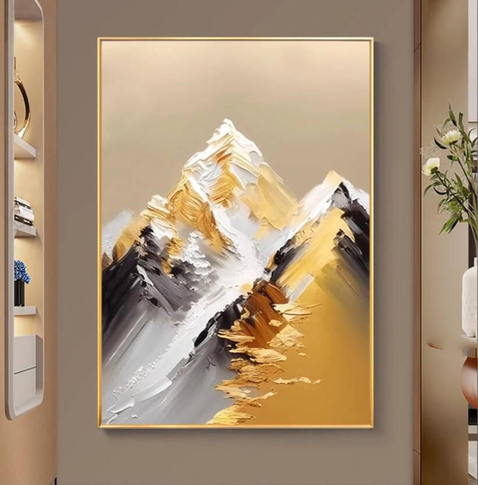 Grande peinture à l'huile abstraite pour sublimer votre chambre à coucher