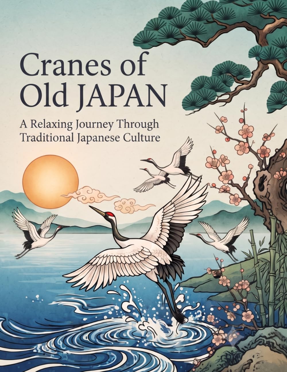 Cranes of Old JAPAN: A Relaxing Journey Through Traditional Japanese Culture: An Adult Coloring Book Featuring Elegant Cranes, Serene Gardens, and ... Landscapes for Stress Relief and Mindfulness