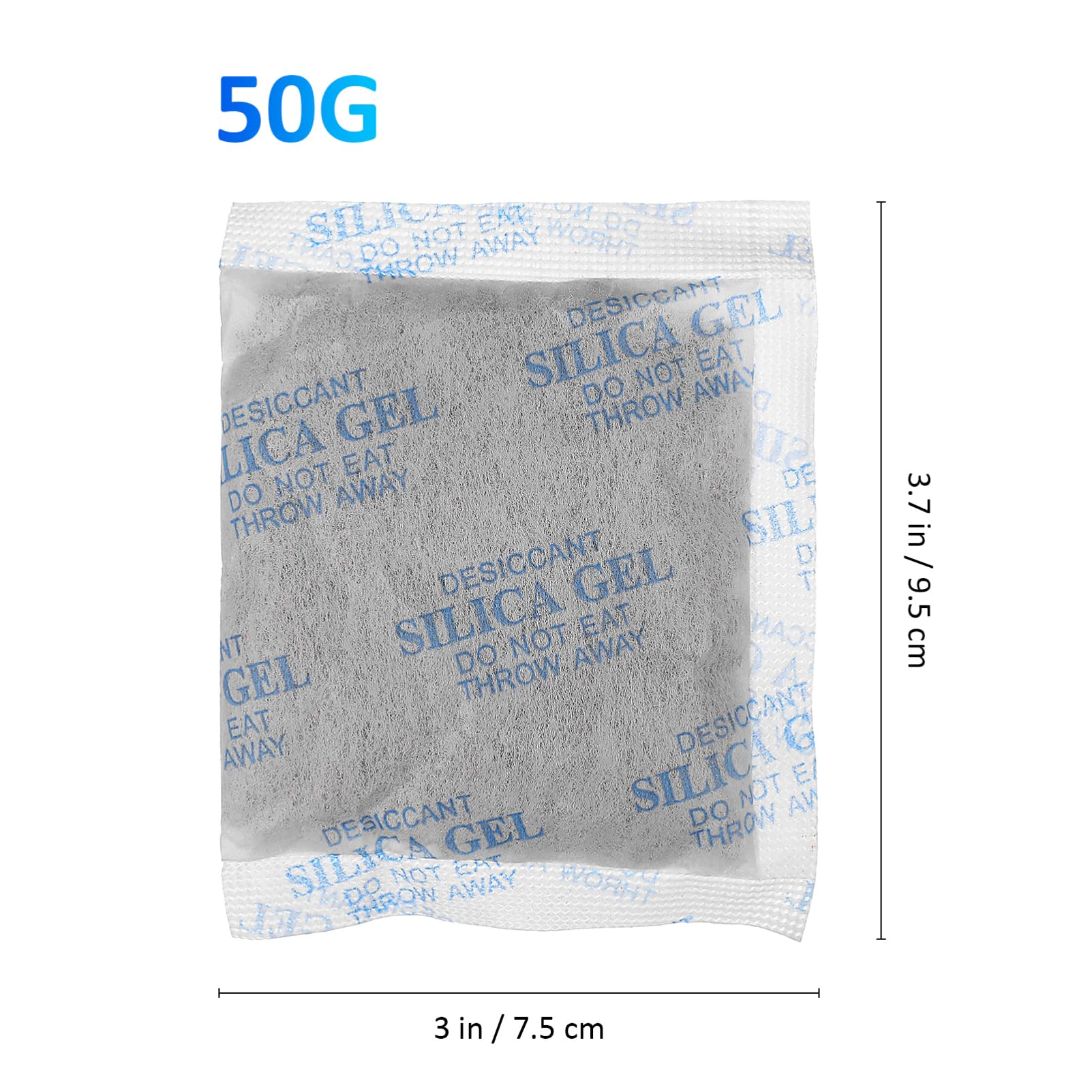 OUNONA Paquetes Desecantes de Gel de Sílice 30 Unidades, 50 Gramos cada Uno, Absorbentes de Humedad Tela No Tejida para Almacenamiento en Cajones y Coches