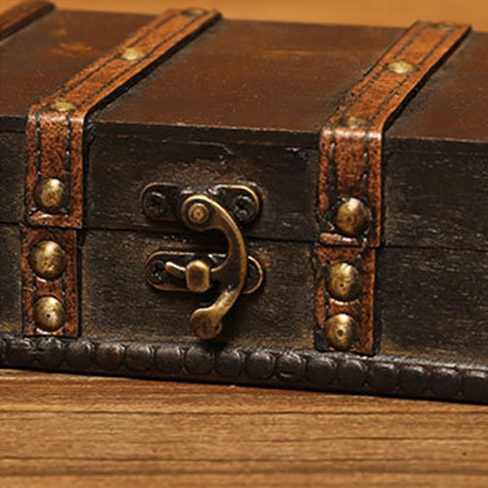 TWISAXC Handcrafted Decorative Boxes With Lock Vintage Style Treasure Chest Beautifully Crafted For Jewelry Organization Handcrafted Decorative Boxes With, Style A