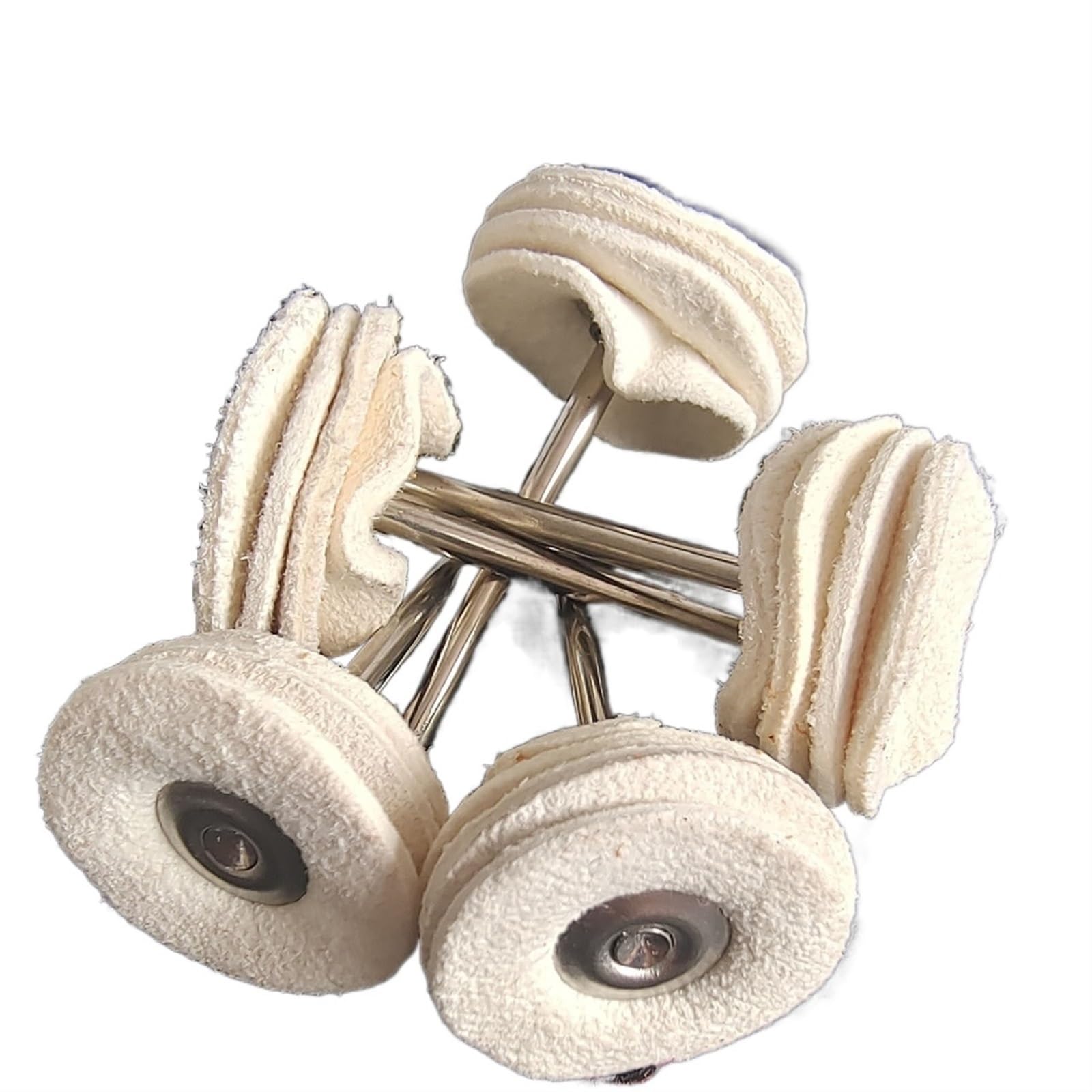 Narzędzia Do Tarcz Polerskich, Tarcze Listkowe 1" Filc Wełniany Głowica Szlifierska Do Szlifowania Ścierna Tarcza Polerska Trzpień 2,35/3 Mm/Sheepskin 5Pcs/2.35Mm Shank