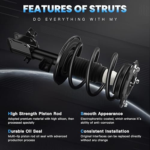 Miniatura 6 de ECCPP Juego de 2 puntales completos para Nissan Altima 2007 2008 2009 2010 2011 2012 2013