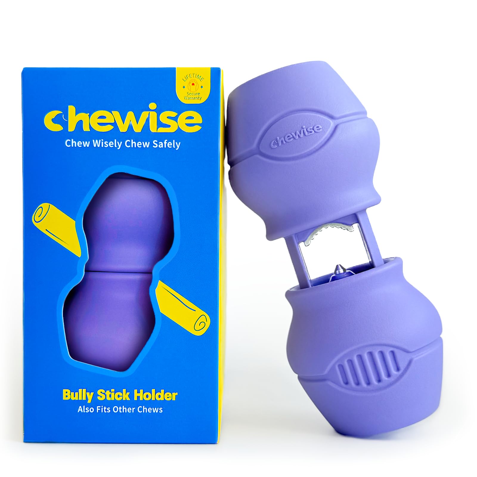 PetClan Chewise Bully Stick Holder, Improved Pizzle Stick Holder for Dogs, Ultimate Secure Heavy Duty, BPA-Free Safety Device to Prevent Choking, Fits Various Bully Sticks and Dog Sizes