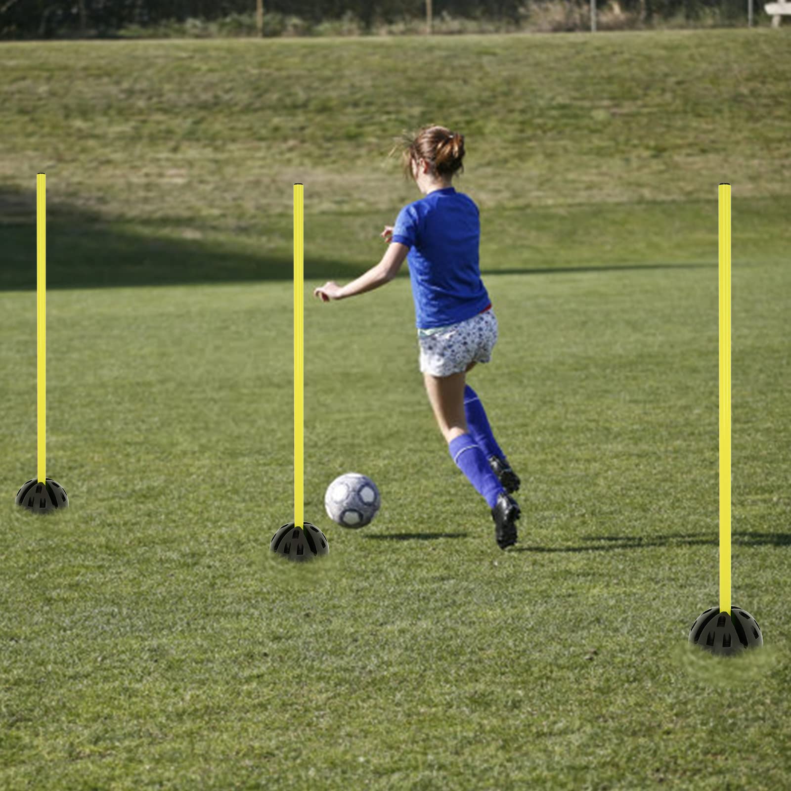 Set di barre di salto, set di ostacoli multifunzione per rimbalzo, dribbling e agilità, regolabile in altezza, per bambini, adulti, cani, allenamento di coordinazione