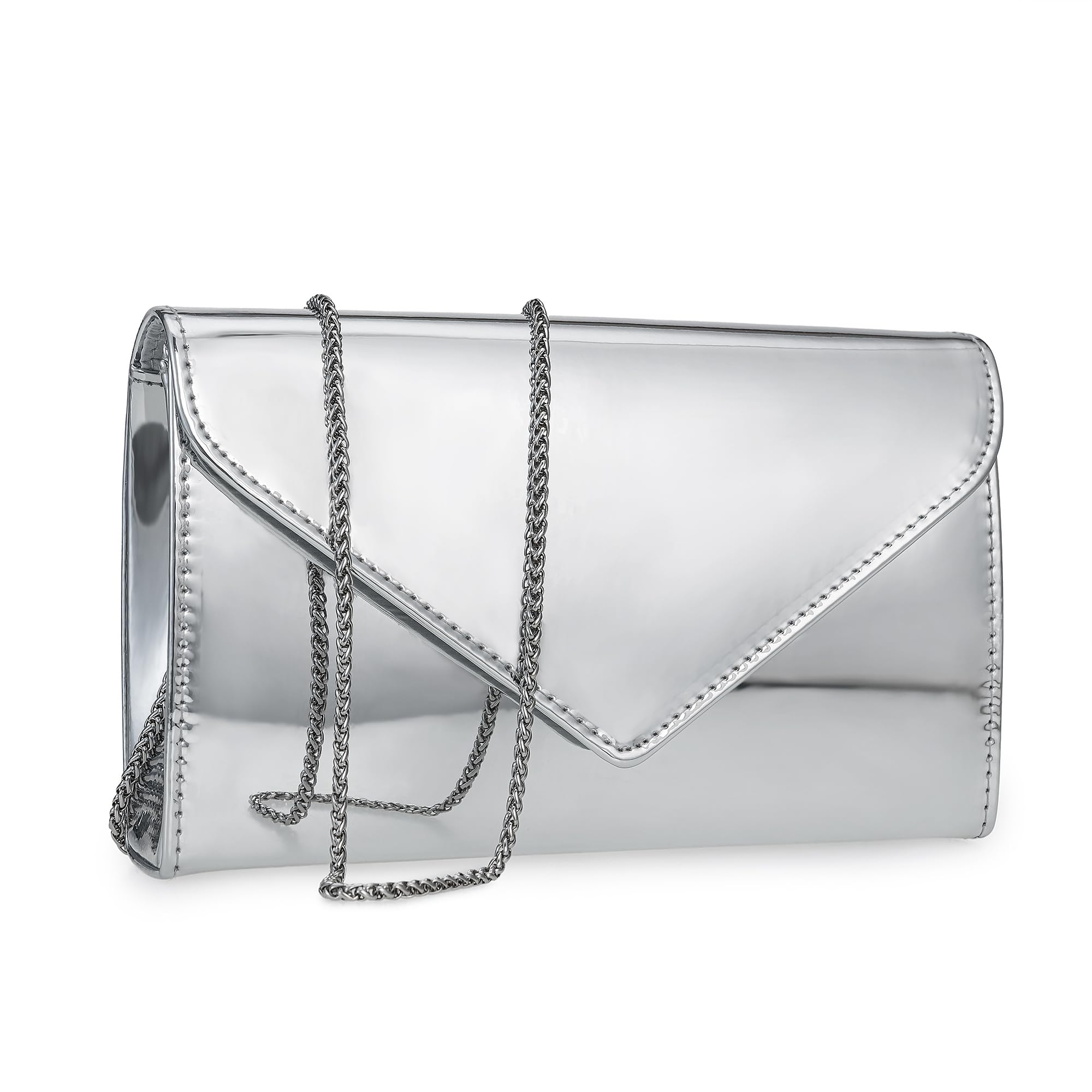 FLAIRFOLIO Womens Evening Handbags Patent, Cocktail Purses for Women Evening Party, Elegant Evening Clutch Purses for Women