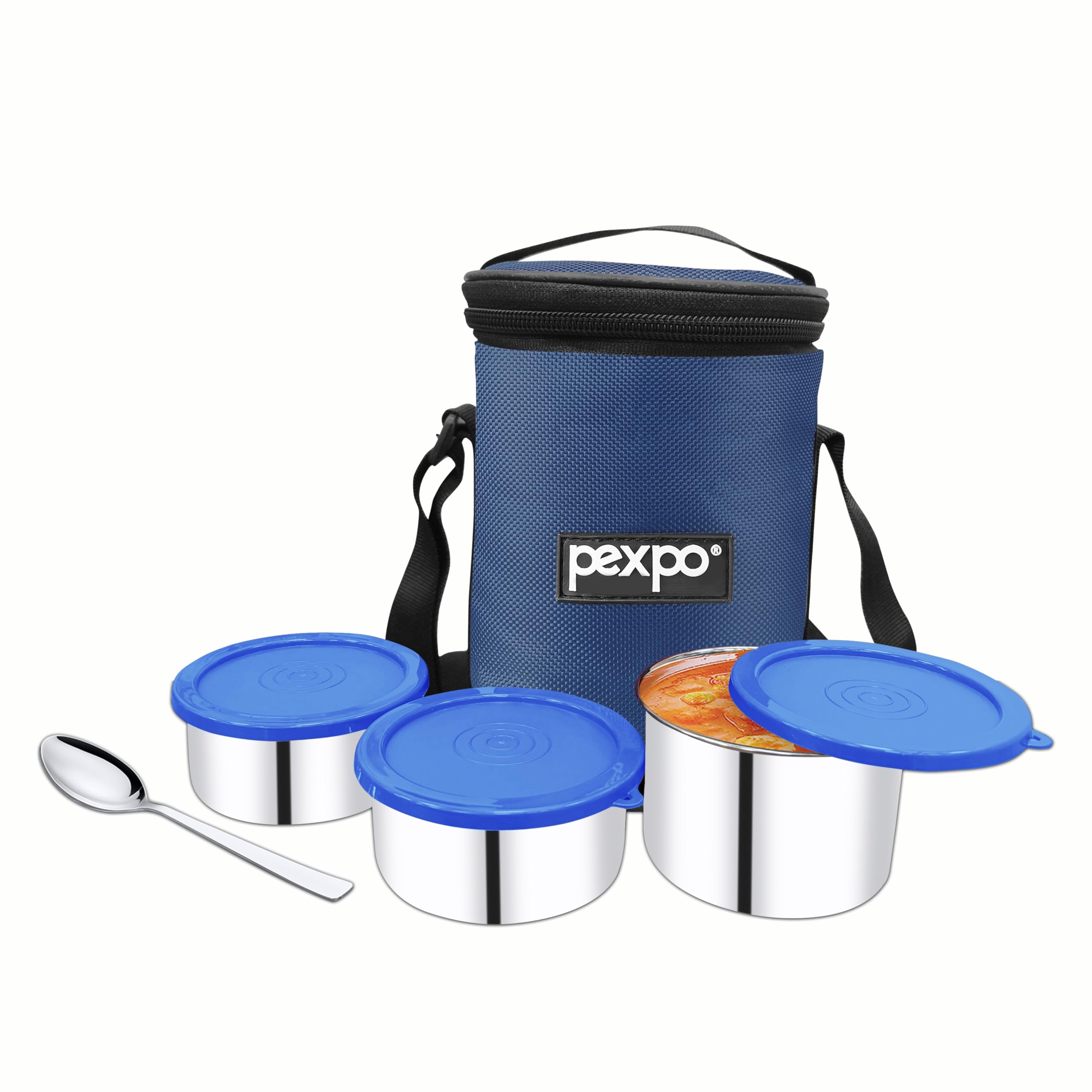 Buy Go24 pexpo Marvel-3 Stainless Steel Meal Box with 3 Containers