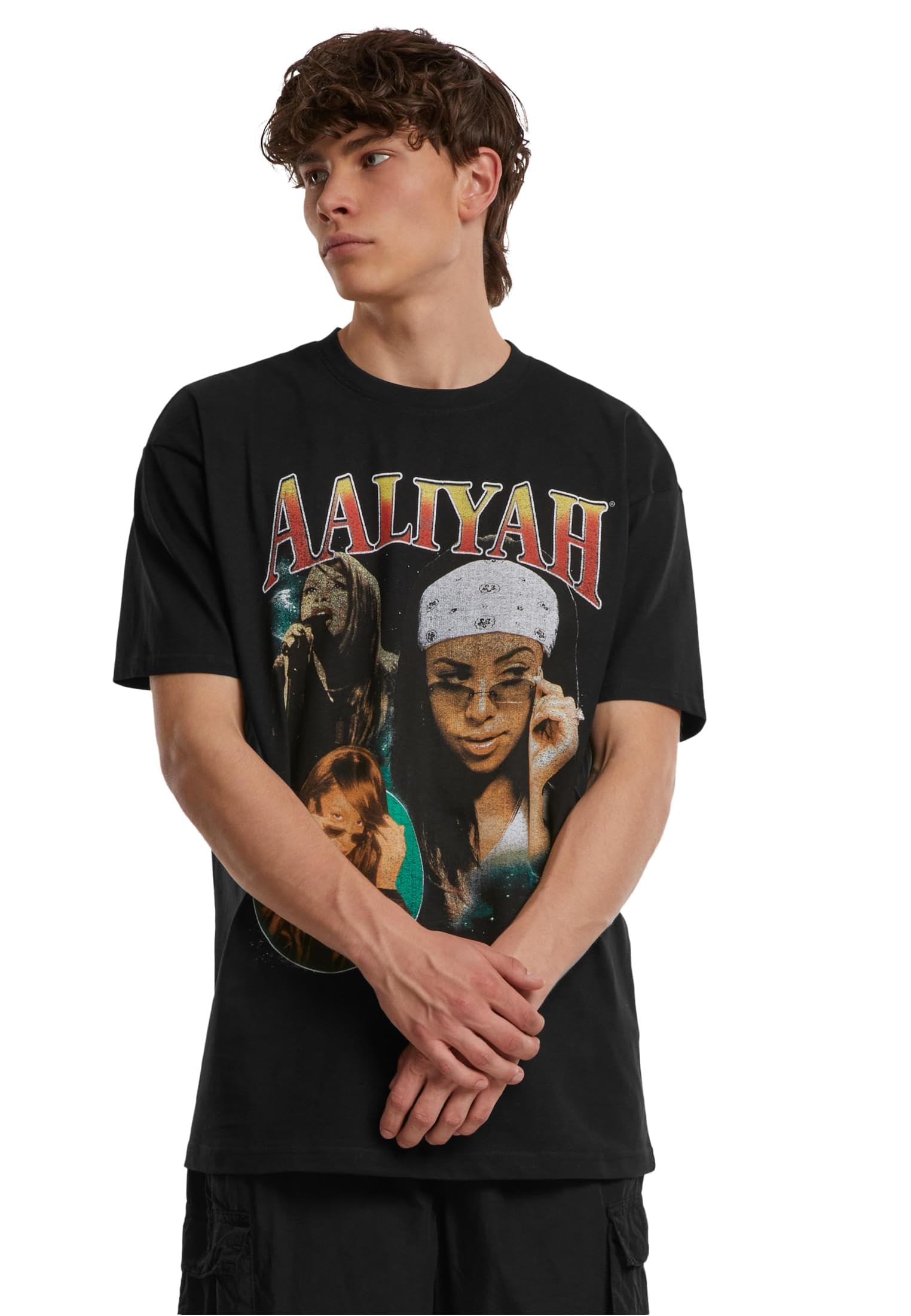 Mister Tee Men's Aaliyah Retro Tee, Black, XS Große Größen Tall