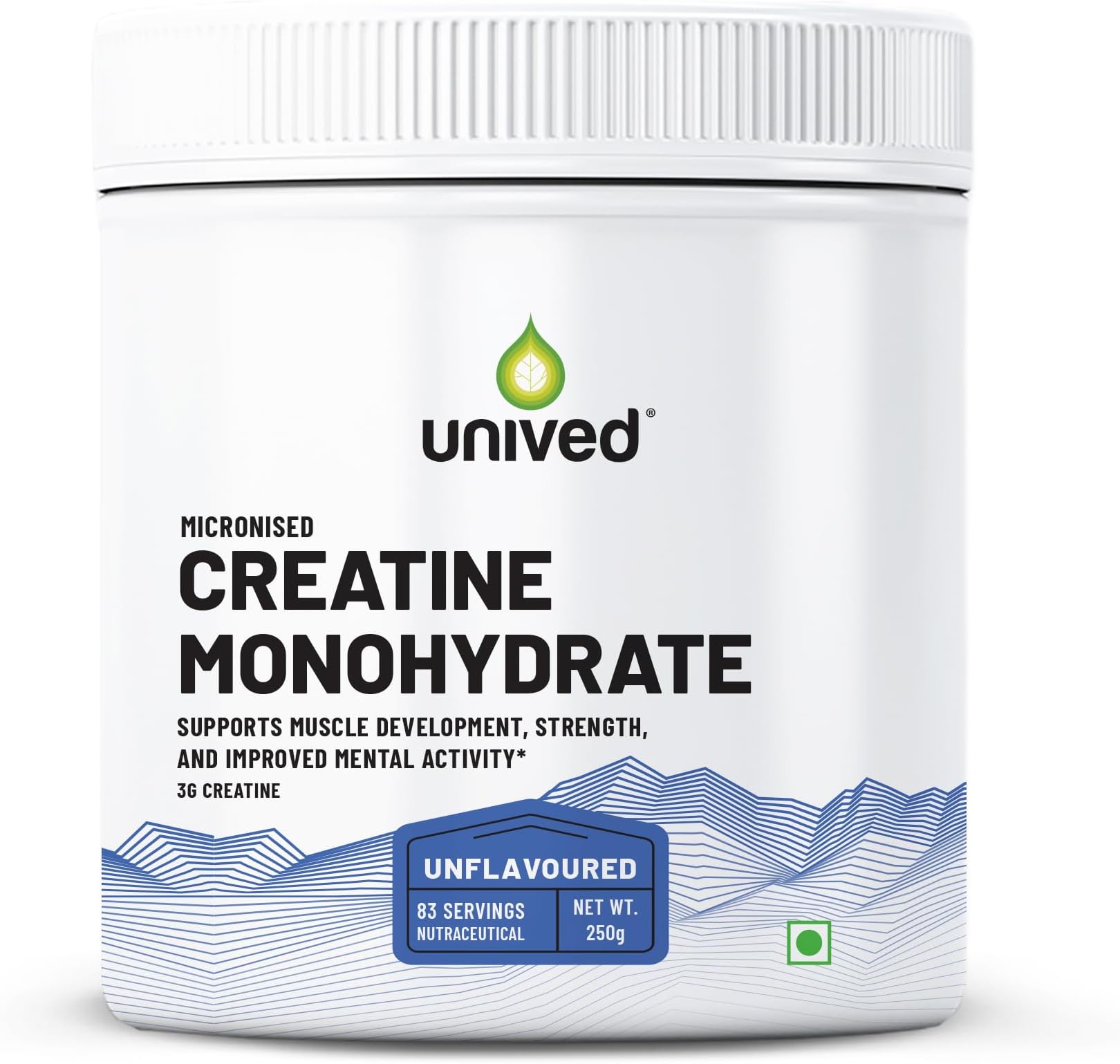 Micronised Creatine Monohydrate Powder – 250g (83 Servings) | 100% Pure, Unflavoured | Supports Strength, Power & Muscle Recovery