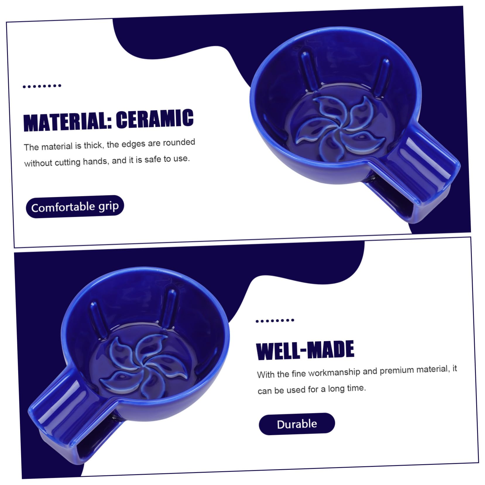 Homoyoyo Ciotola da Barba in Ceramica per Schiuma di Sapone, Impugnatura Ergonomica, Resistente e Durevole, per Rasatura Uomo a Casa, Confezione Singola