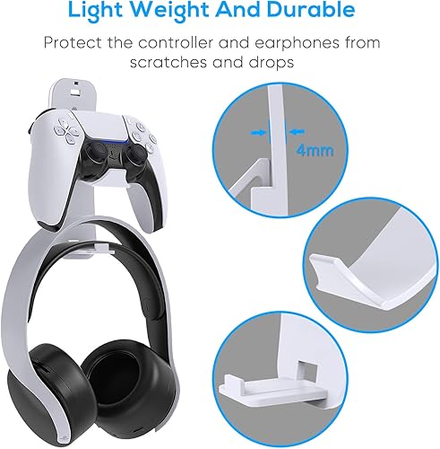 Miniatura 3 de Soporte para auriculares PS5, para controlador PS5 y soporte para auriculares para Xbox Series X, para Xbox One, para PS5, para PS4, para PS3, para