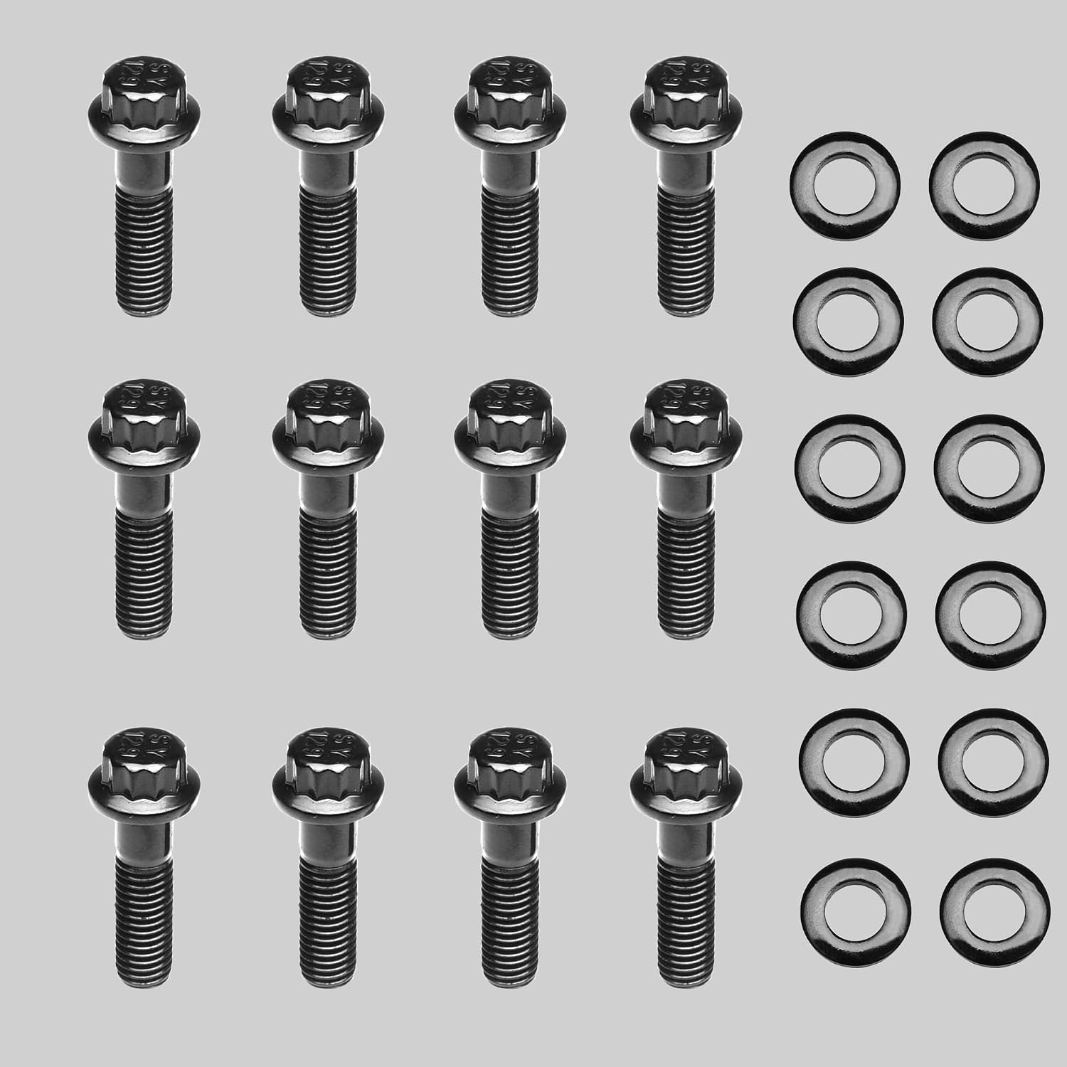 Chromoly Header Bolt Kits for Chevrolet Gen III/LS Series with 4.8, 5.3,5.7 6.0, 6.2,7.0 litres, 3/8" Wide Replace # 134-1202 (12PCS)