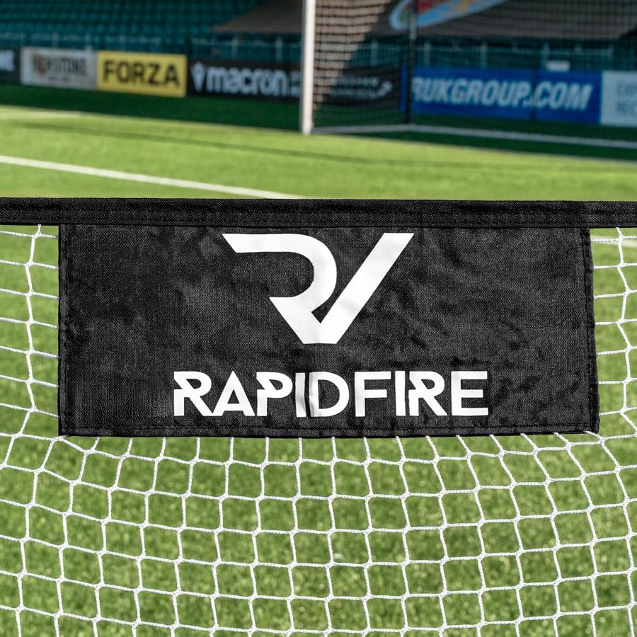RapidFire Flash II Pop-Up Soccer Rebounder 8ft x 5ft – Dual-Sided Football Rebound Net for Passing, Shooting & First Touch Training, Portable Soccer Trainer with Fiberglass Frame & Carry Bag