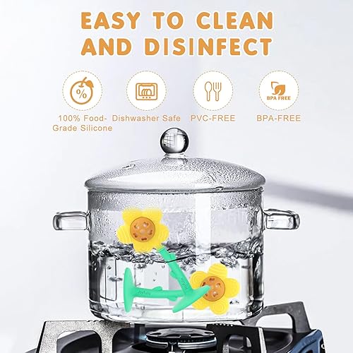 Miniatura 7 de Juguetes de dentición para bebés de 3 a 6 meses, mordedor y sonajero sensorial para bebés de 0 a 6 meses, mordedores de silicona de grado