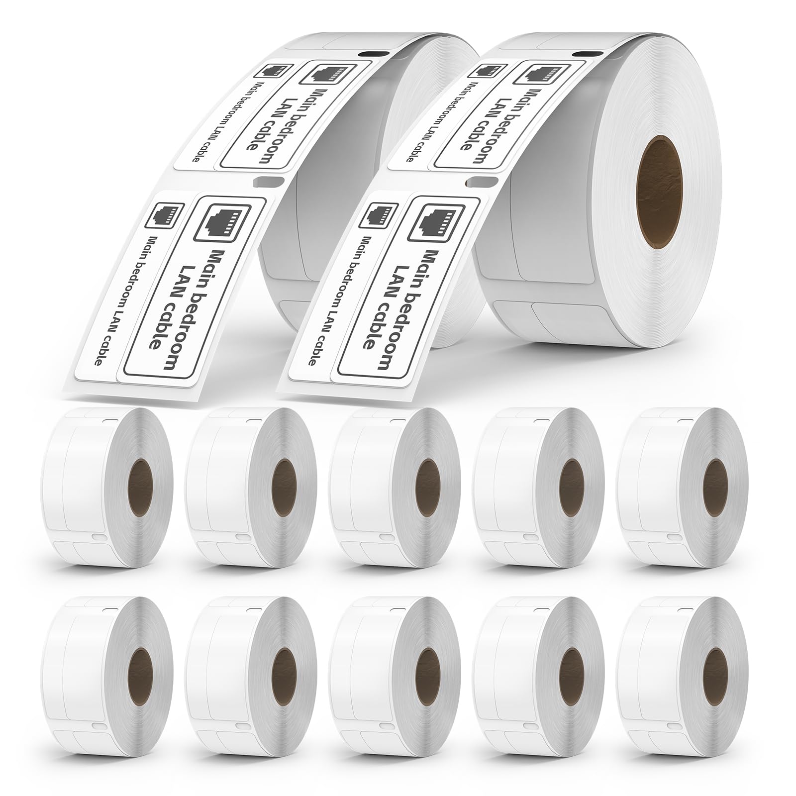 12 Roll Compatible with Dymo LabelWriter 30330 White Return Address Labels