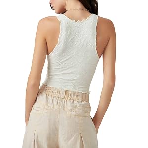 Free People Here for You Cami Ivory L-XL (US Women's 14-16)