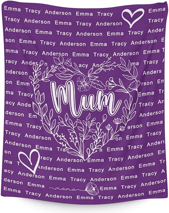 Custom Mom Throw Blanket - Soft, Fuzzy & Warm - 40x50 Inches to My Mom Blankets for Travel, Sofa - Modern Throws Birthday Gifts from Daughter or Son