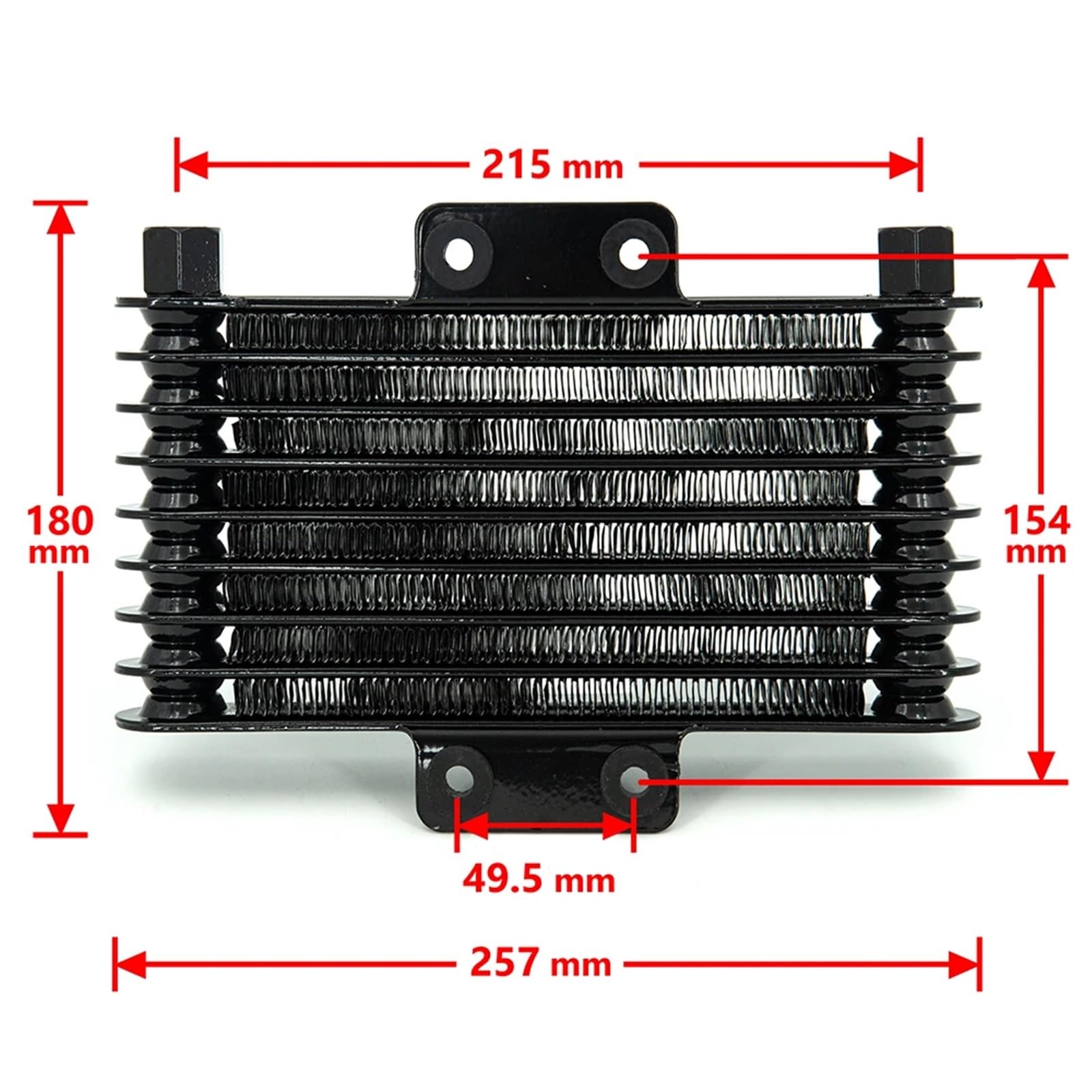 ręczny przetwornik chłodnicy Chłodnica oleju motocyklowego, chłodnica oleju silnika, pasująca do quadów terenowych o pojemności 125 cm3-250 cm3, 125 ml, srebrna, SO-10(Black m12 x 1.25)