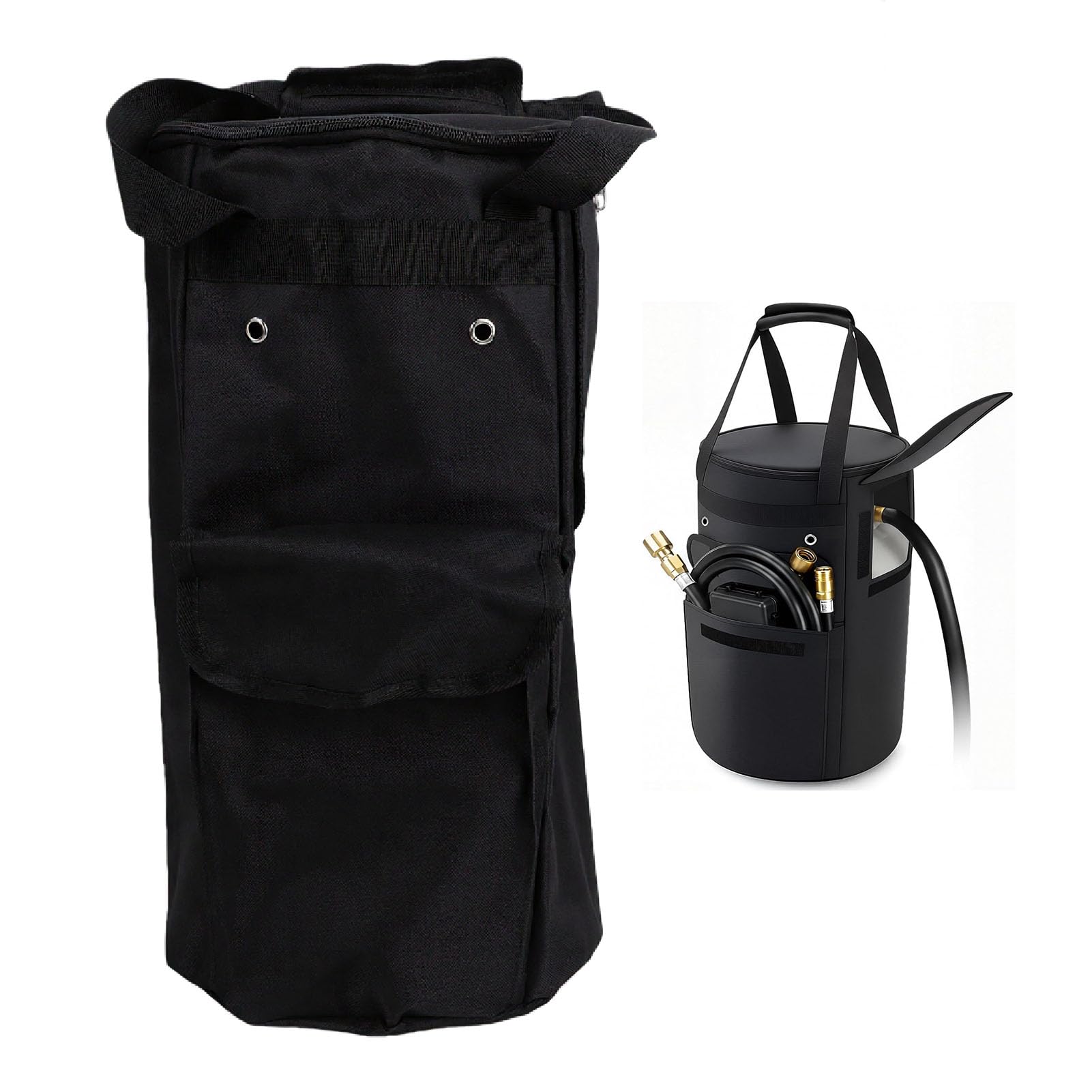 SIXRUN Copertura Serbatoio Gas Portatile, Tessuto Oxford 600D, (BLACK)