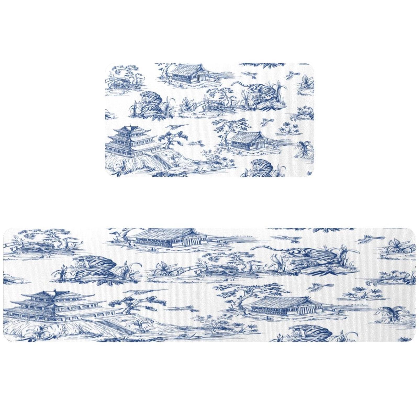 2 alfombrillas de cocina VAPOKF lavables y antideslizantes