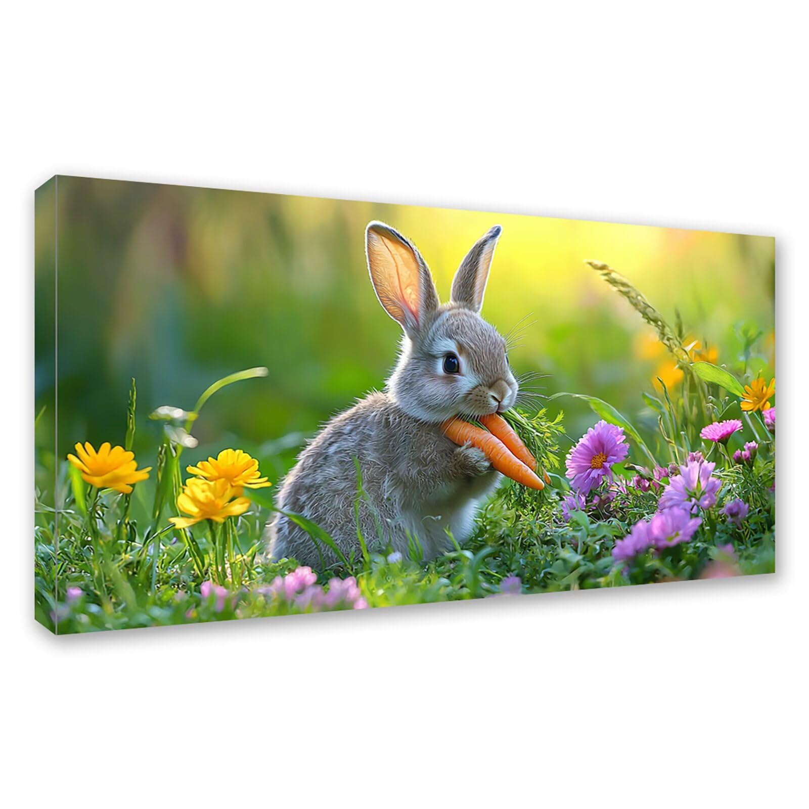 Diamond Painting Adultos Animal Pintura Diamante, Conejo Diamond Painting 5D Completo, DIY Cuadrado Bordado Punto de Cruz Cuadros de Diamantes Kit para Decoracion Hogar, Regalo Mujer 160x80cm 0J-324