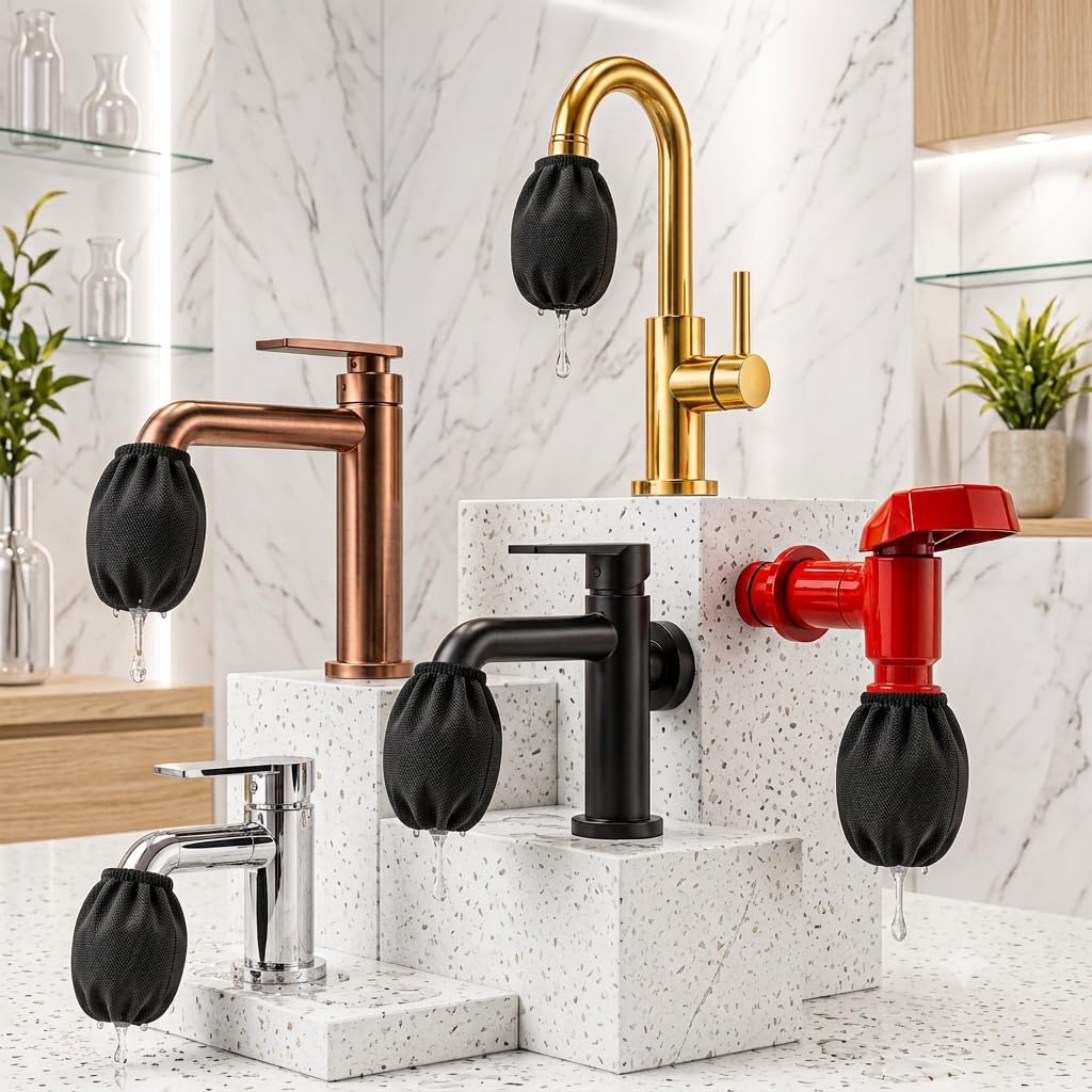 REGULUS Washable Black Cotton Faucet Water Filter Covers (Pack of 6) | Universal Elastic Fit Double Layer Tap Filter | Filters Rust, Dirt & Fine Particles-image-21
