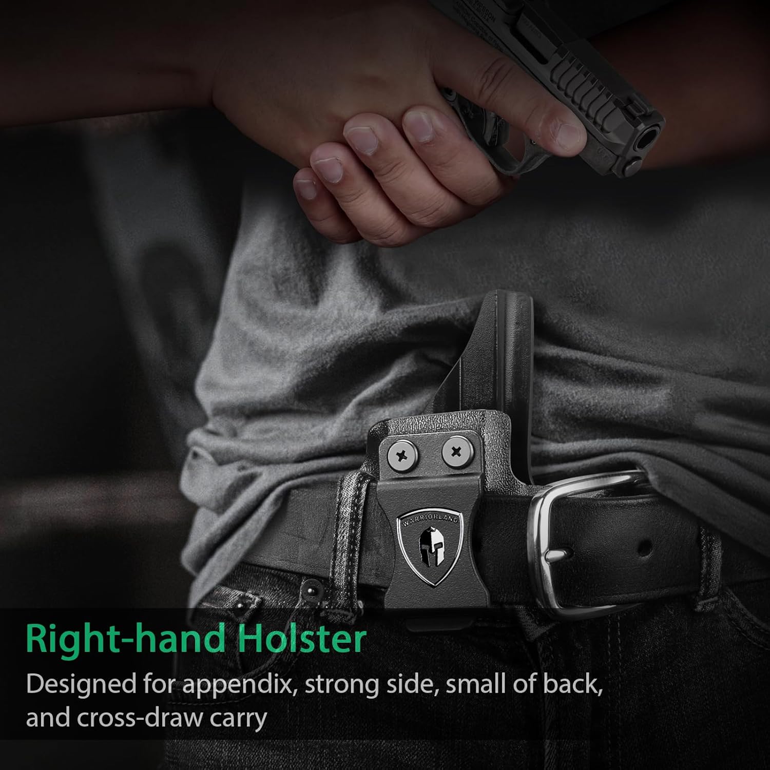 WARRIORLAND IWB Kydex Holster Optic Cut &Claw, Select Fit Glock 17/19/ 19X/ 43X/ 26/MOS, P365/P365X/ P365XL/ P320, Hellcat Pro/Echelon/Hellcat, Bodyguard 2.0, G2C/G3C, Shield Plus/EZ, M&P 9/.40 &More