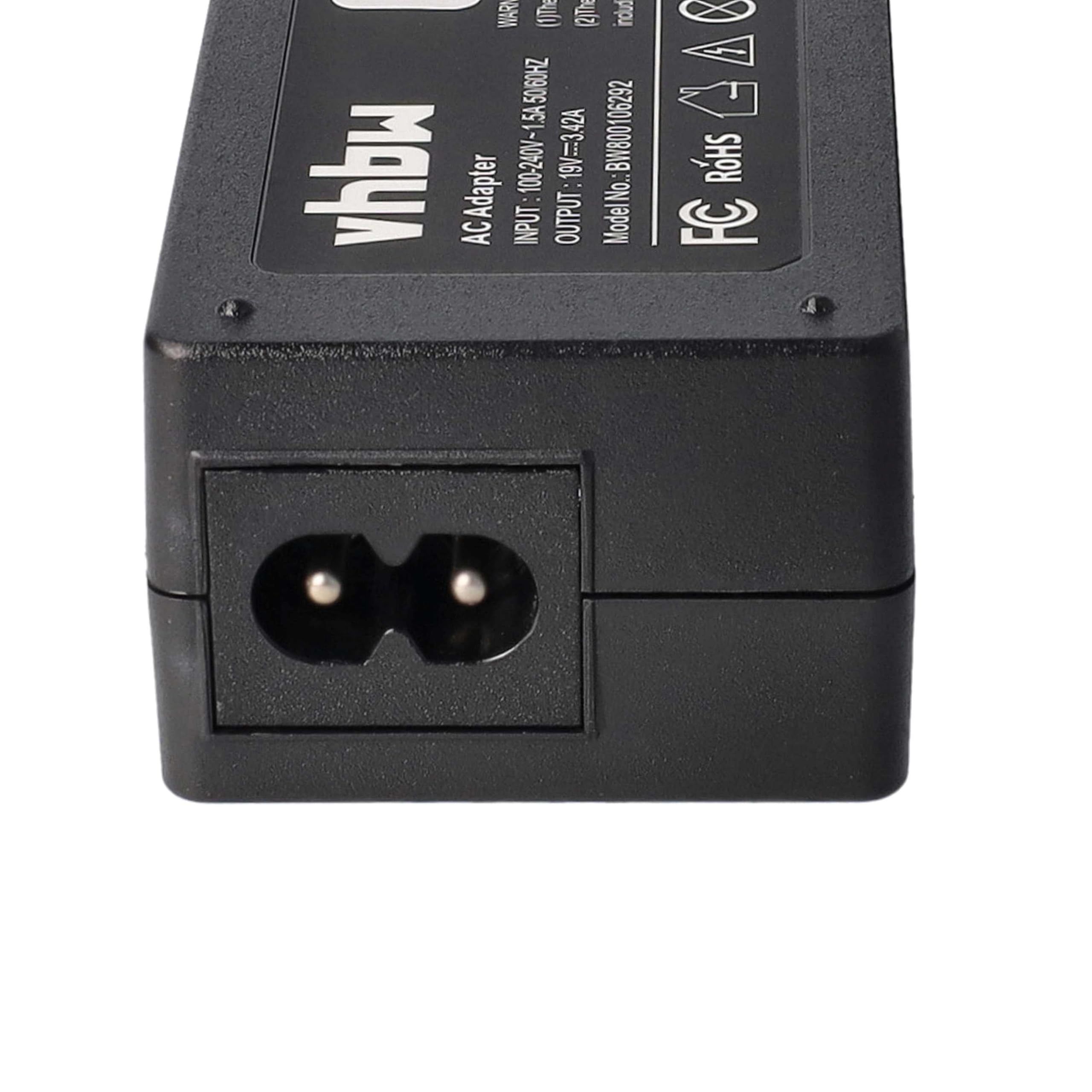Visiodirect® Alimentatore Caricabatterie Adattatore Compatibile con Acer Aspire A315-51-35BH 1,7mm 5,5mm 65W 19V 3,42A