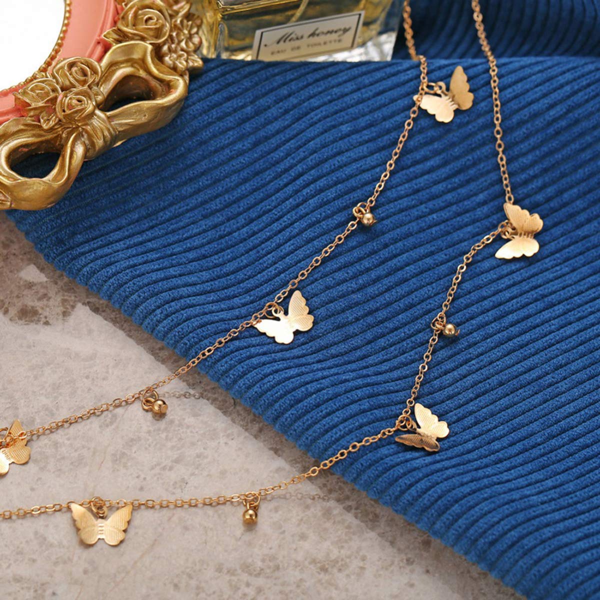 Plated Toned Layered Necklace CT-NCKV-44207