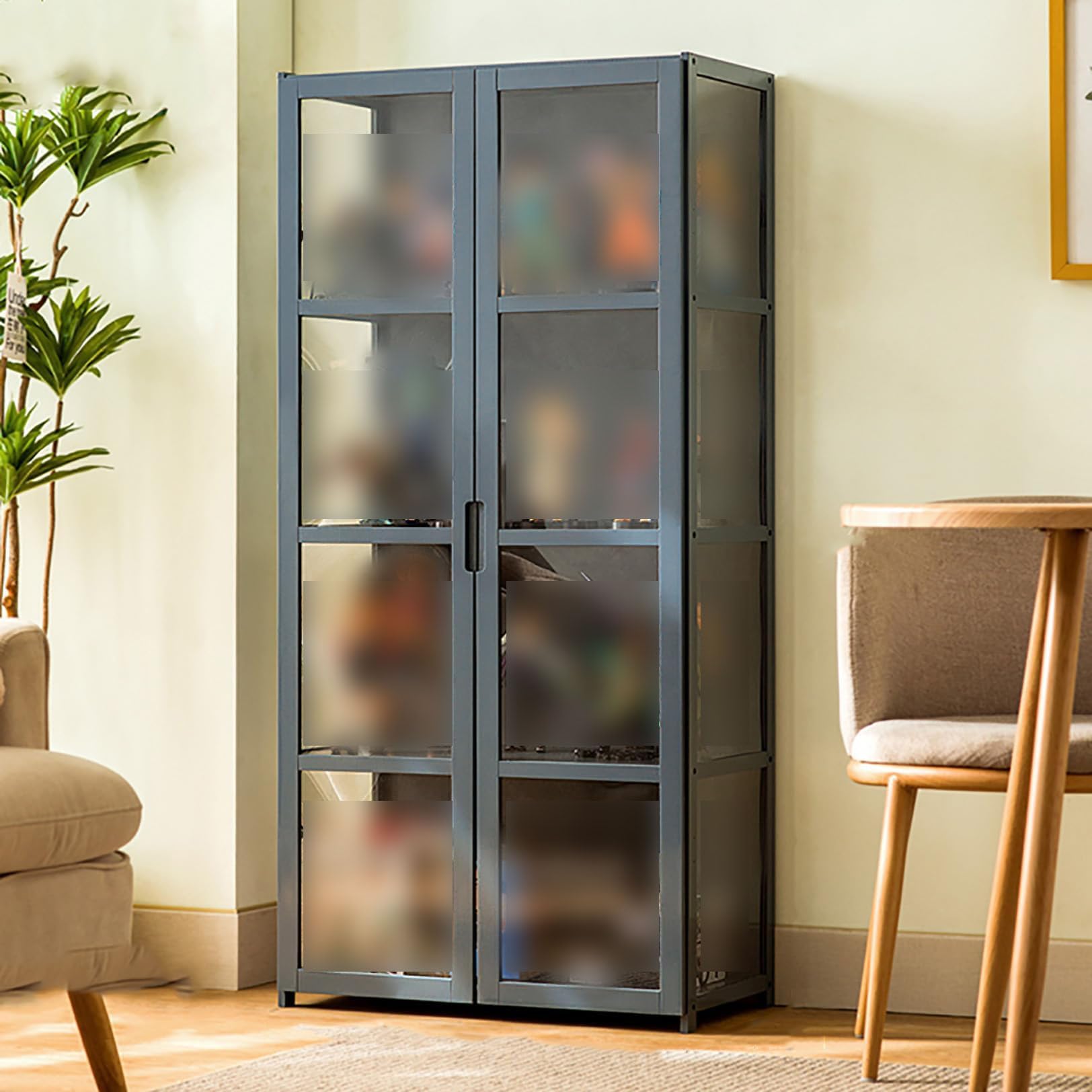 Acrylic Display Stand for Collectibles 5 Step Showcase Cabinet for Living Room and Office