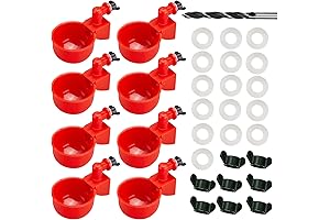 Automatic Poultry Drinking Cups: 8 Pack Hydration System for Chickens, Ducks, and More