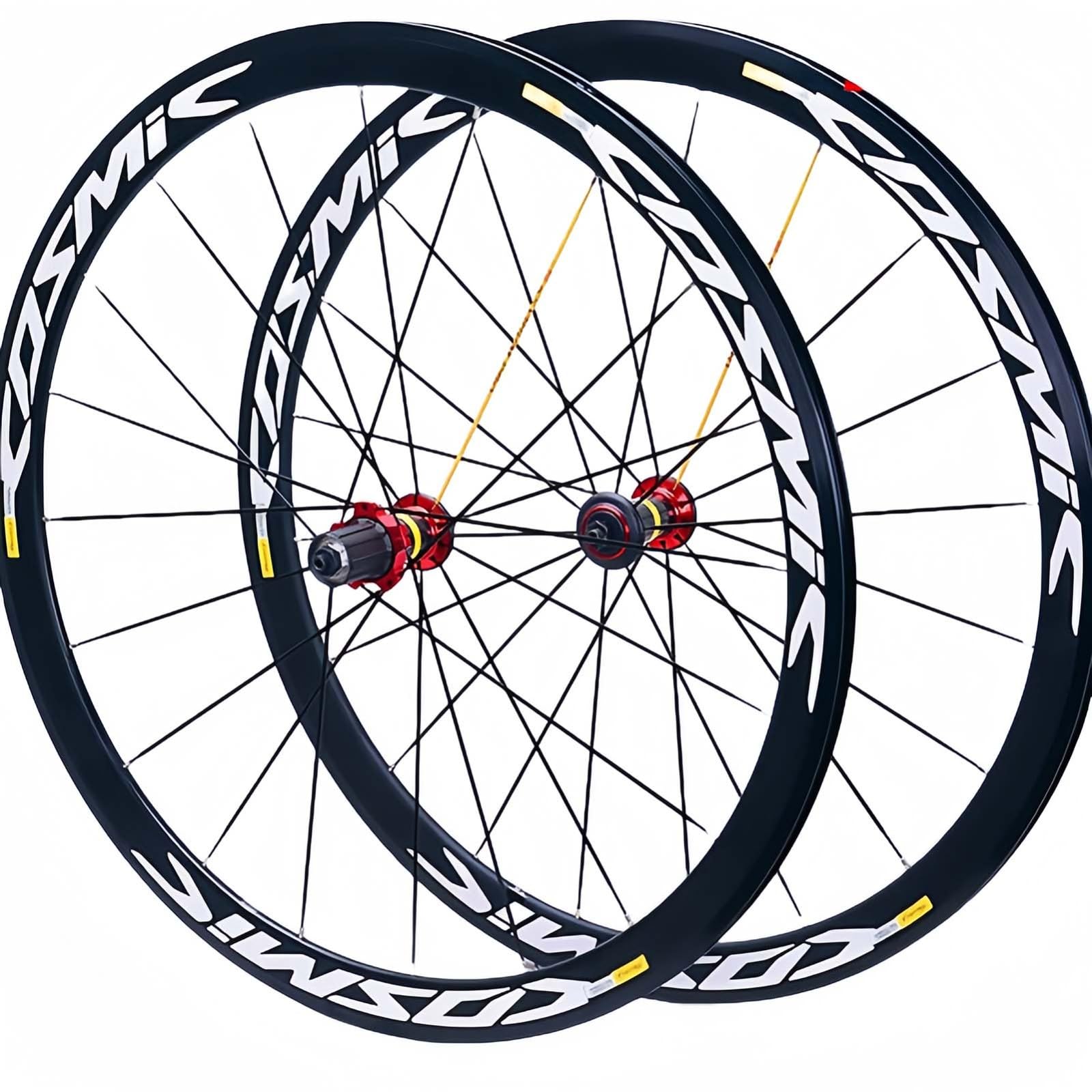 Roues de vélo de Route 700C/30/40/50 mm, Jantes à Disque à Six Points de Verrouillage Central, moyeu en Fibre de Carbone pour Roues 7 à 11 Vitesses