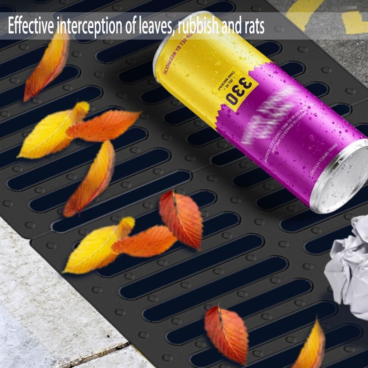 Generico Griglia in Resina Composita, Ritagliabile E Antiscivolo | Drenaggio Altamente Efficiente, Anti-intasamento, Adatto Sia Per Terrazze Che Per Uso Esterno (50x20x3cm (19.7x7.9x1.18in))