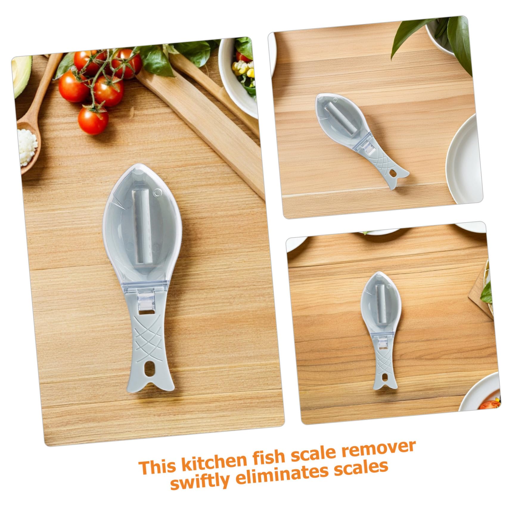 GLEAVI 10 Pezzi Rimuovi Squame Pesce Manuale con Coperchio Raschietto Ergonomico per Cucina Domestica e Ristoranti Strumento Efficiente per Pulizia e Conservazione della qualità della