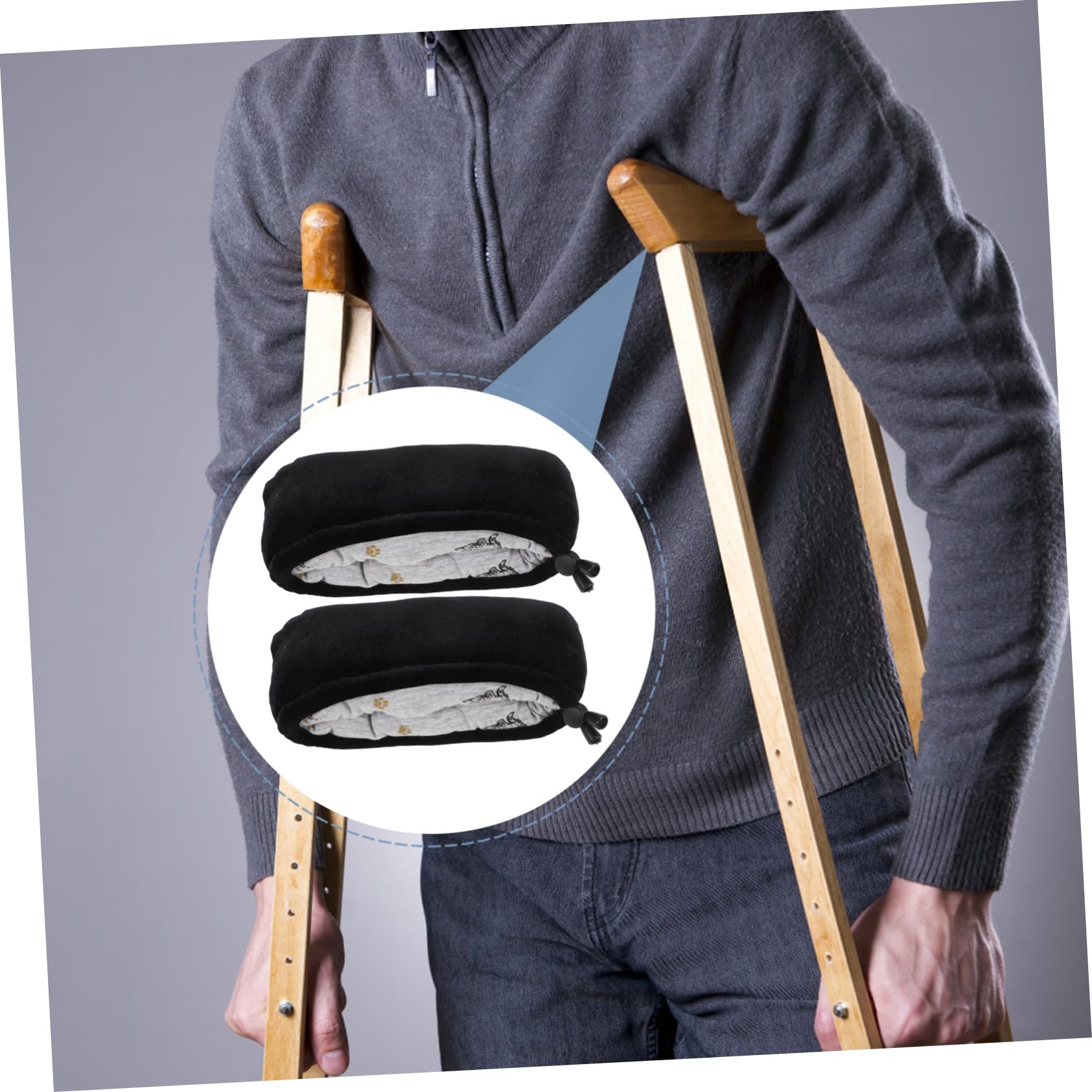 FRCOLOR 4 Pares De Muletas Para Axilas Cubierta Reemplazable Para Las Axilas Almohadilla Para Muletas Engrosada Almohadilla Para Las Axilas Resistente Desgaste Almohadilla Para Las