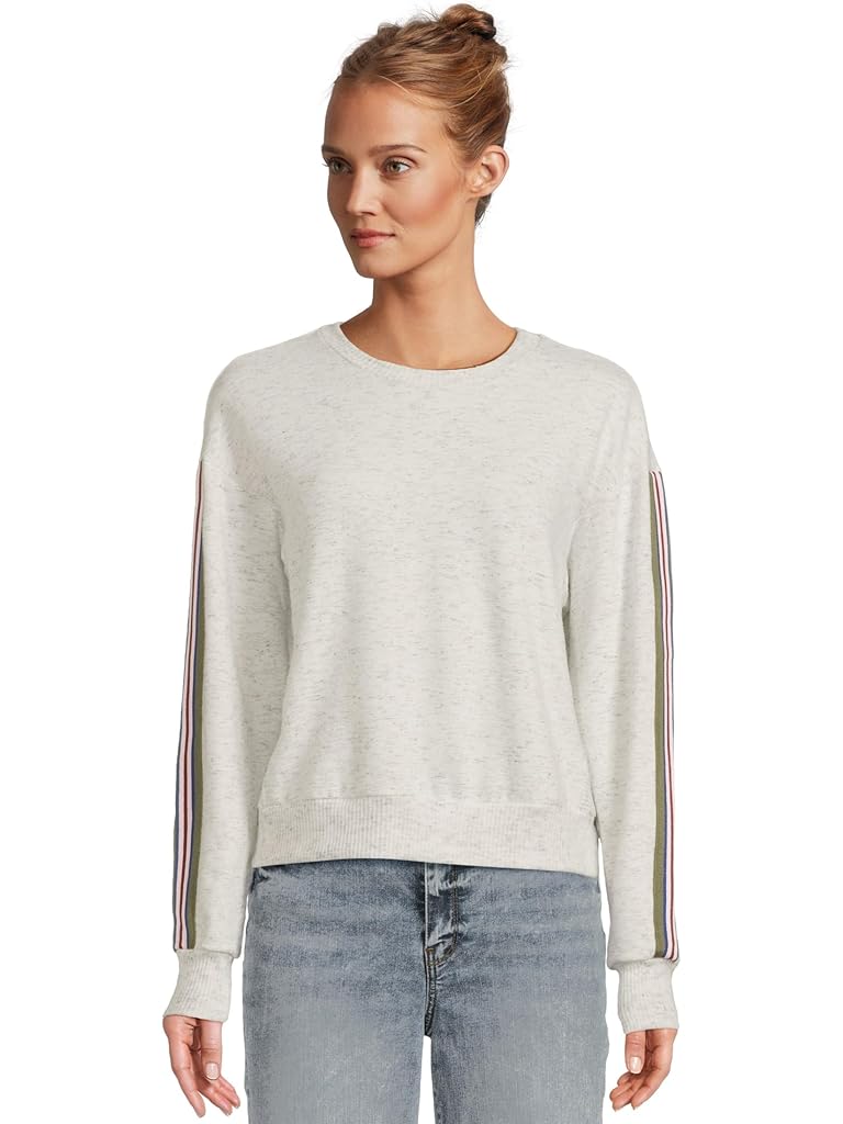 White Michael Stars Carrie Crew Neck Sweatshirt