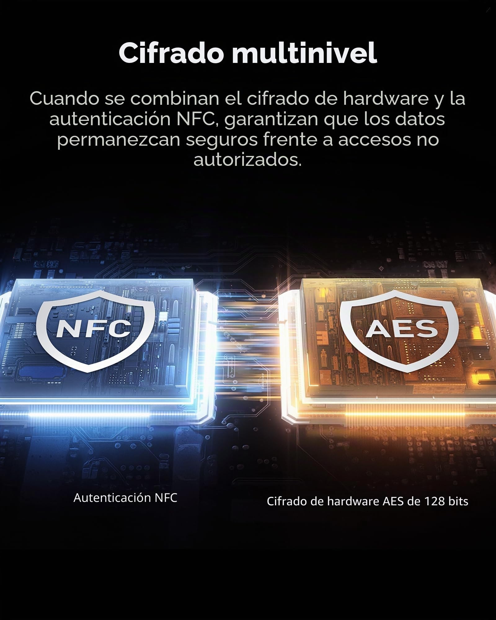 Lexar TouchLock Portátil SSD 1TB con Autenticación de Cifrado NFC de un Solo Toque, Unidades de Estado Sólido Externas USB 3.2 Gen2, Compatible con SSD Magnético para iPhone 17/16, Tabletas y PC