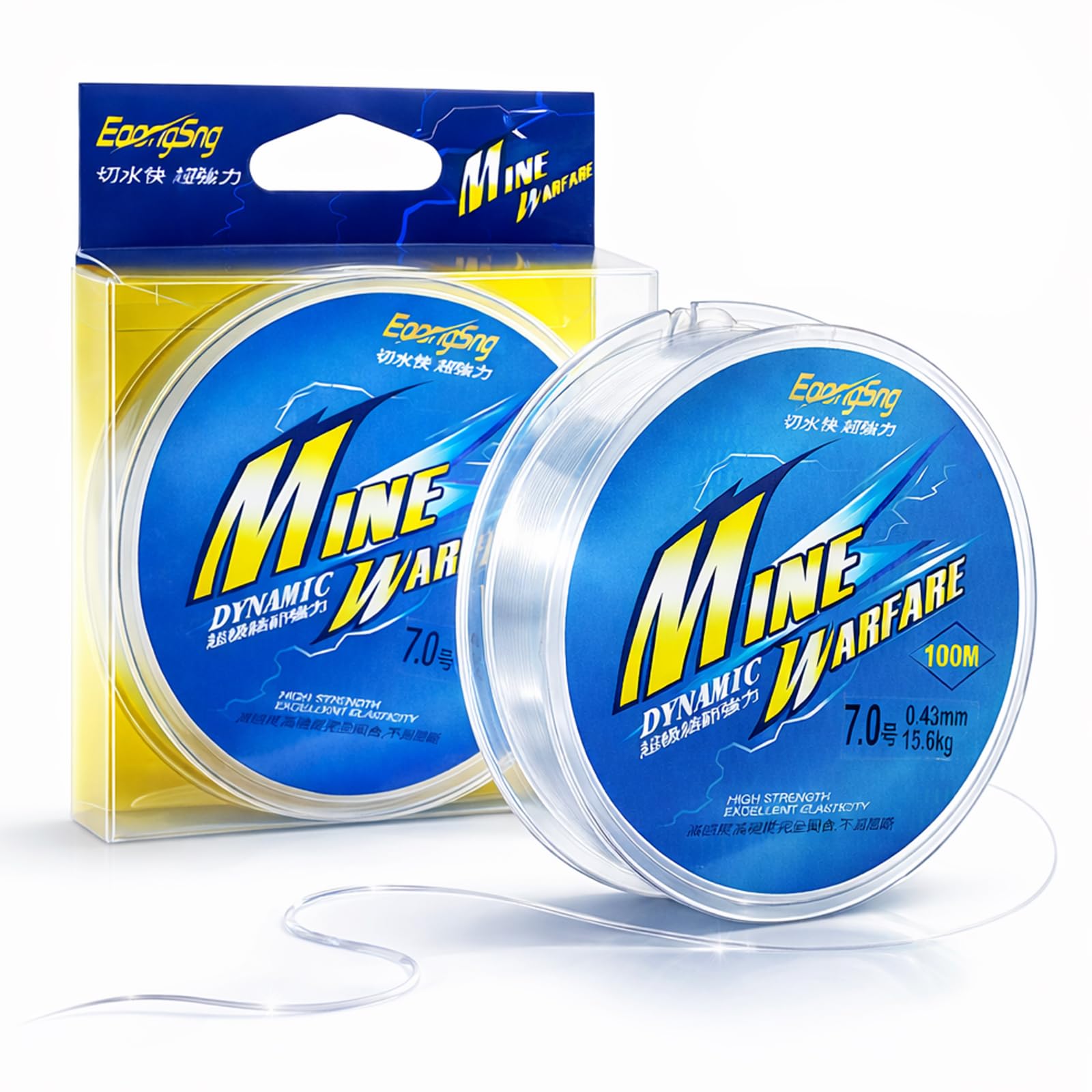 Cable de pesca de nailon transparente