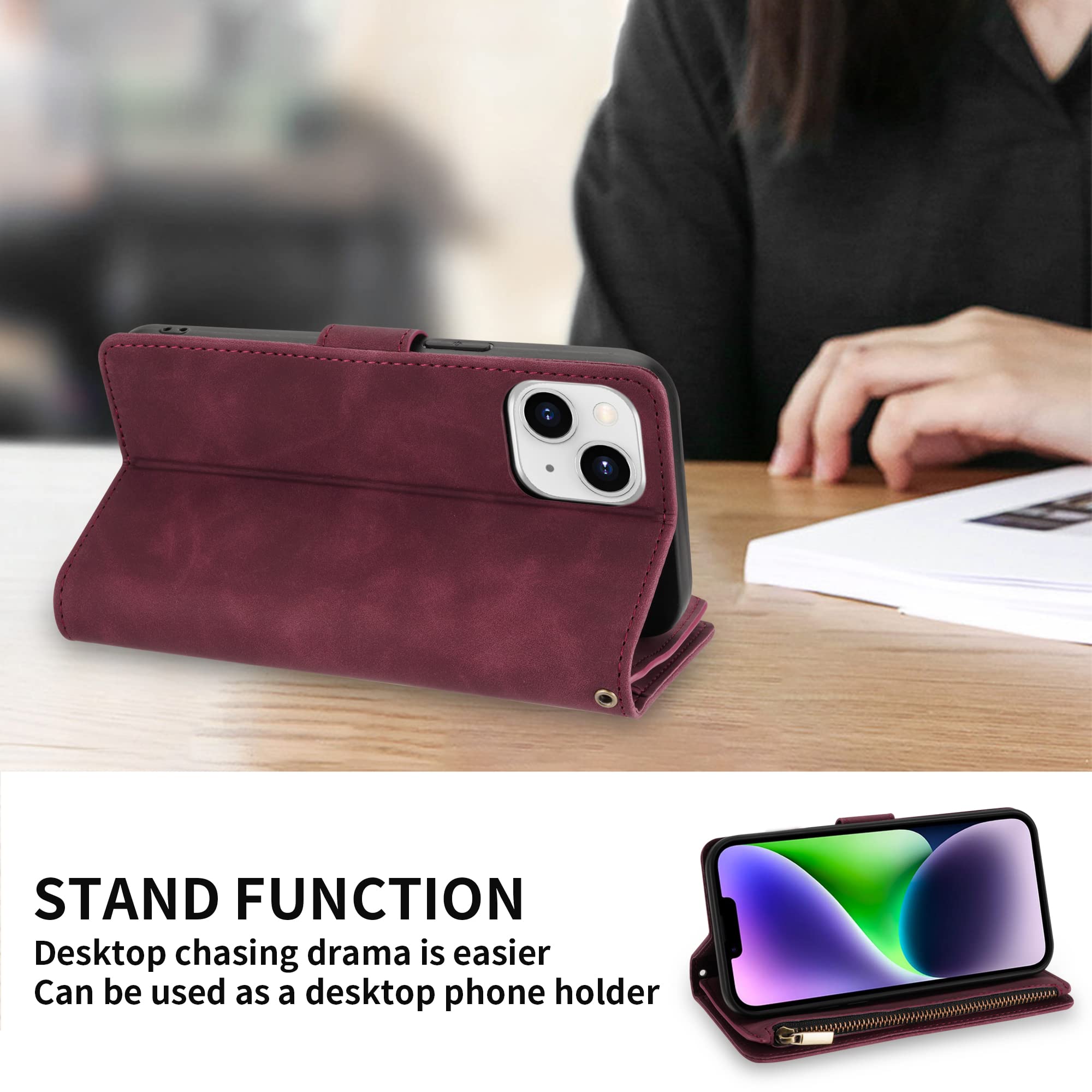 Amazon.com: ZZXX for iPhone 14 Plus Case Wallet with [RFID