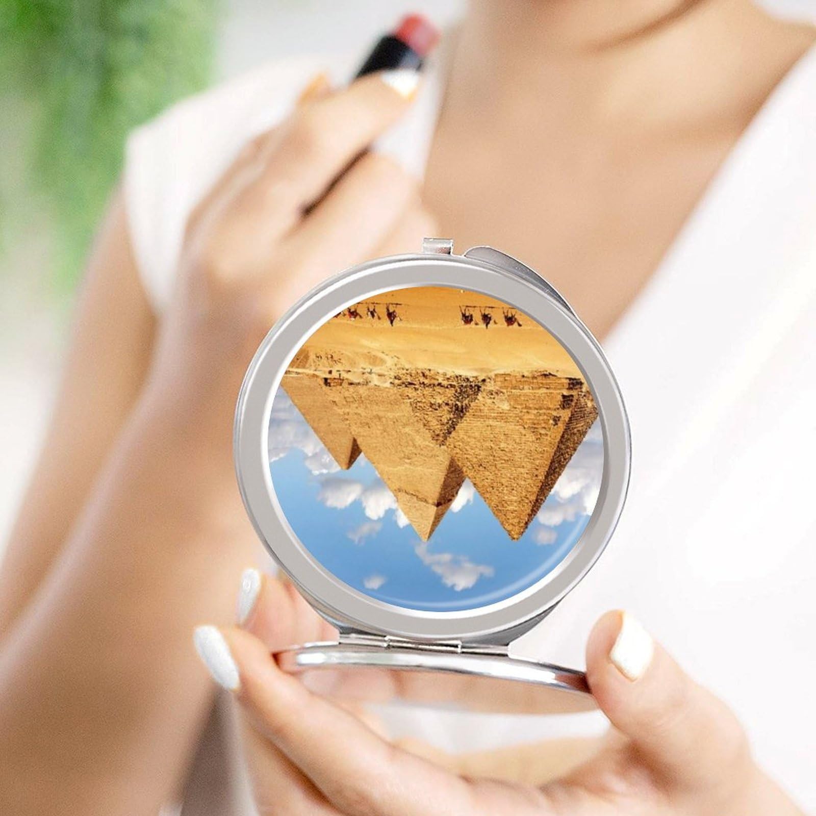 エジプト　ファラオの鏡　ミラー　工芸品　守り神 Amazon | エジプトのファラオ パターン コンパクトミラーポケット旅行