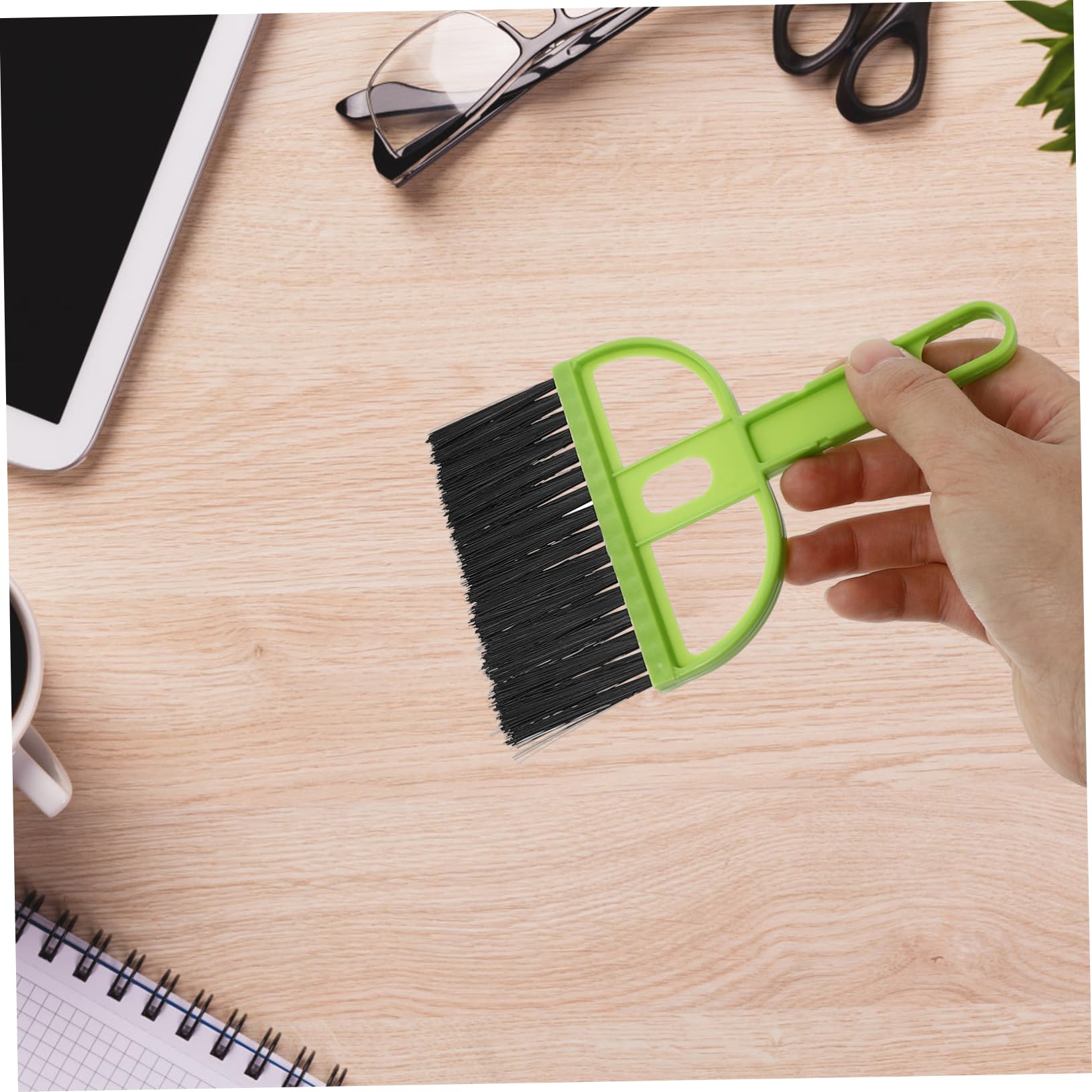 LKWLPD 3 Pcs Mini Dustpan And Brush Set Cat Litter Broom Small Dust Pans With Brush Set Cleaning Tool For Desk Car And Animal Waste Blue Pink Green